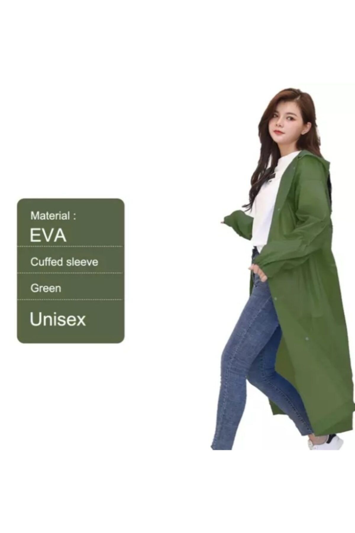 Marlux Unisex Haki Raıncoat Eva Yağmurluk