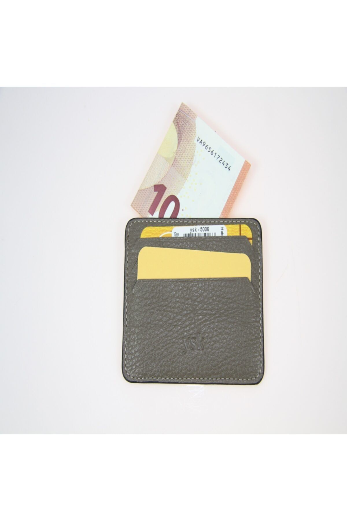 YSK Derimine Hakiki Deri Mini 6lı Kartvizit Ve Para Kartlığı
