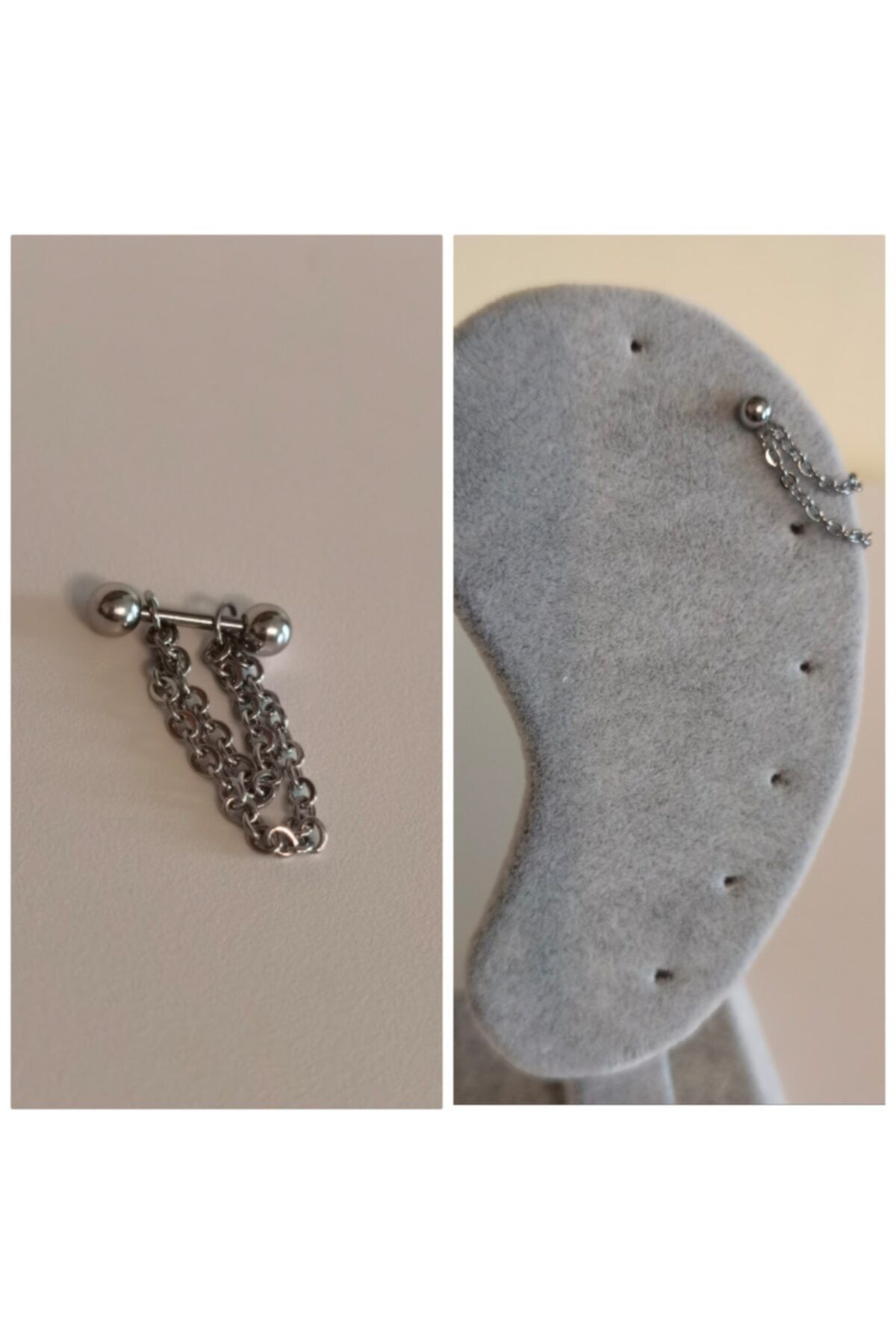Bylin Takı Çift Zincirli Helix Piercing