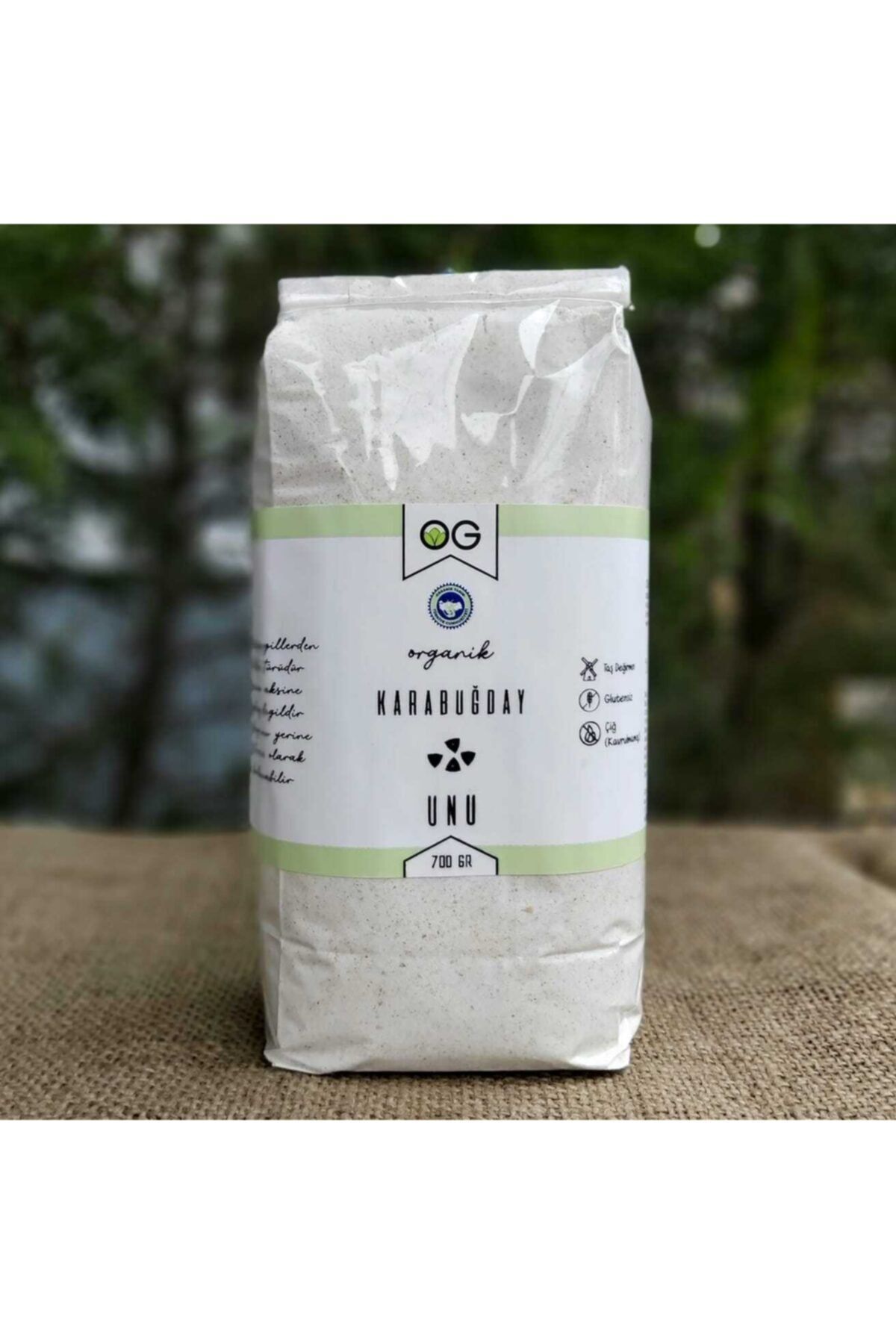 OG natural Organik Çiğ Karabuğday Unu 700 Gr