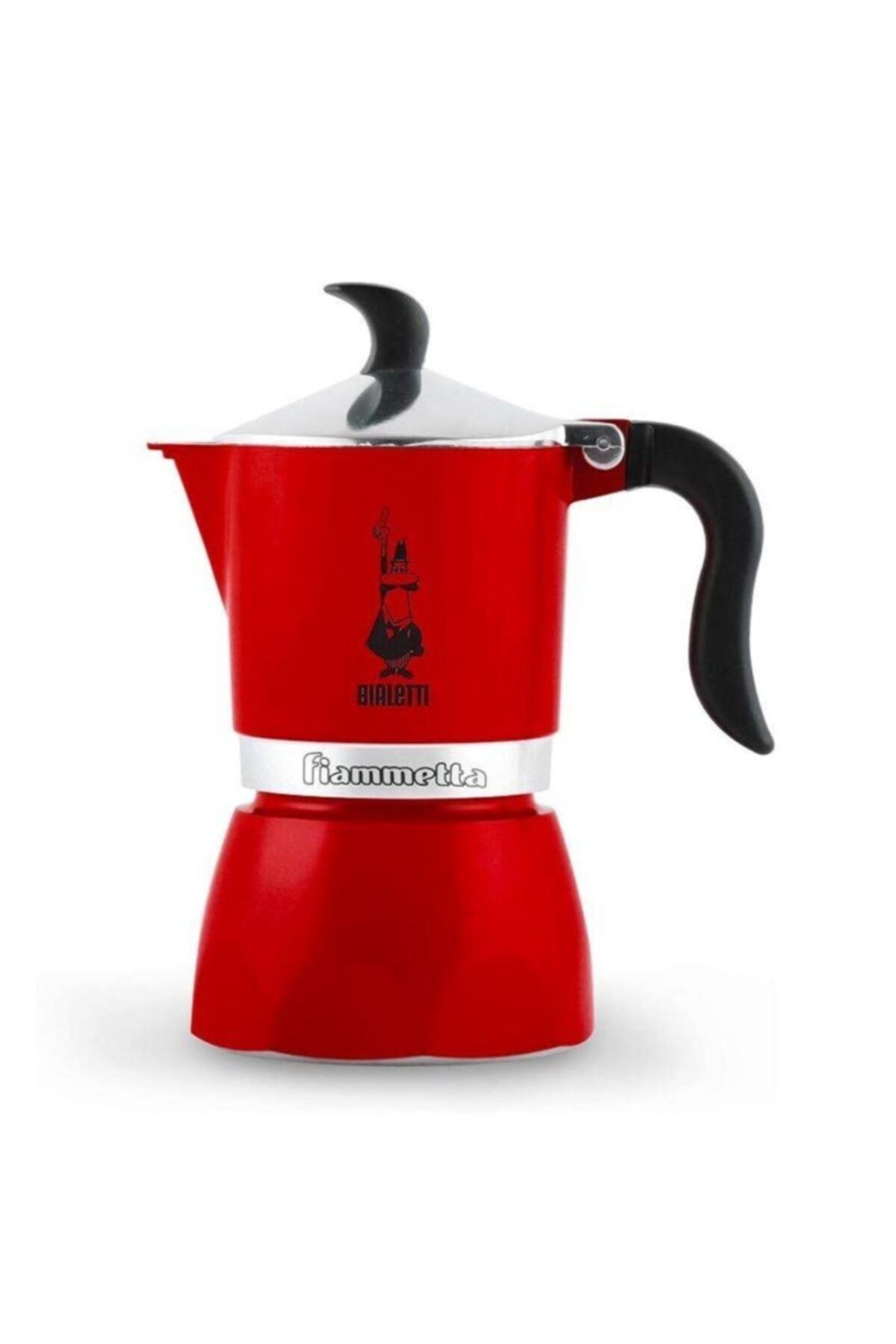 Bialetti Moka Pot Fiammetta, 3 Cup, Kırmızı