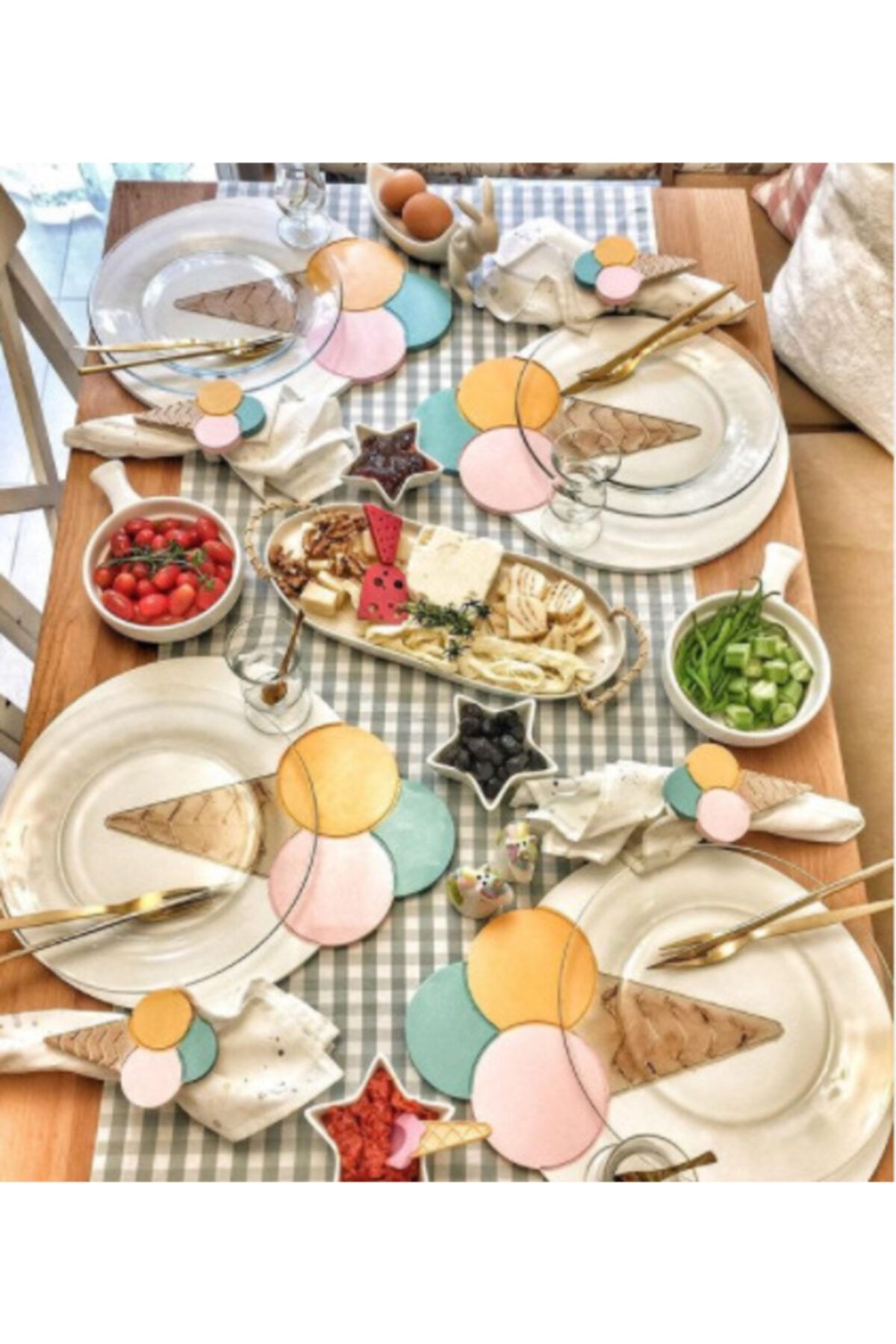 Sister Home Design Dondurma Peçete Halkası ve Peçete Yüzüğü