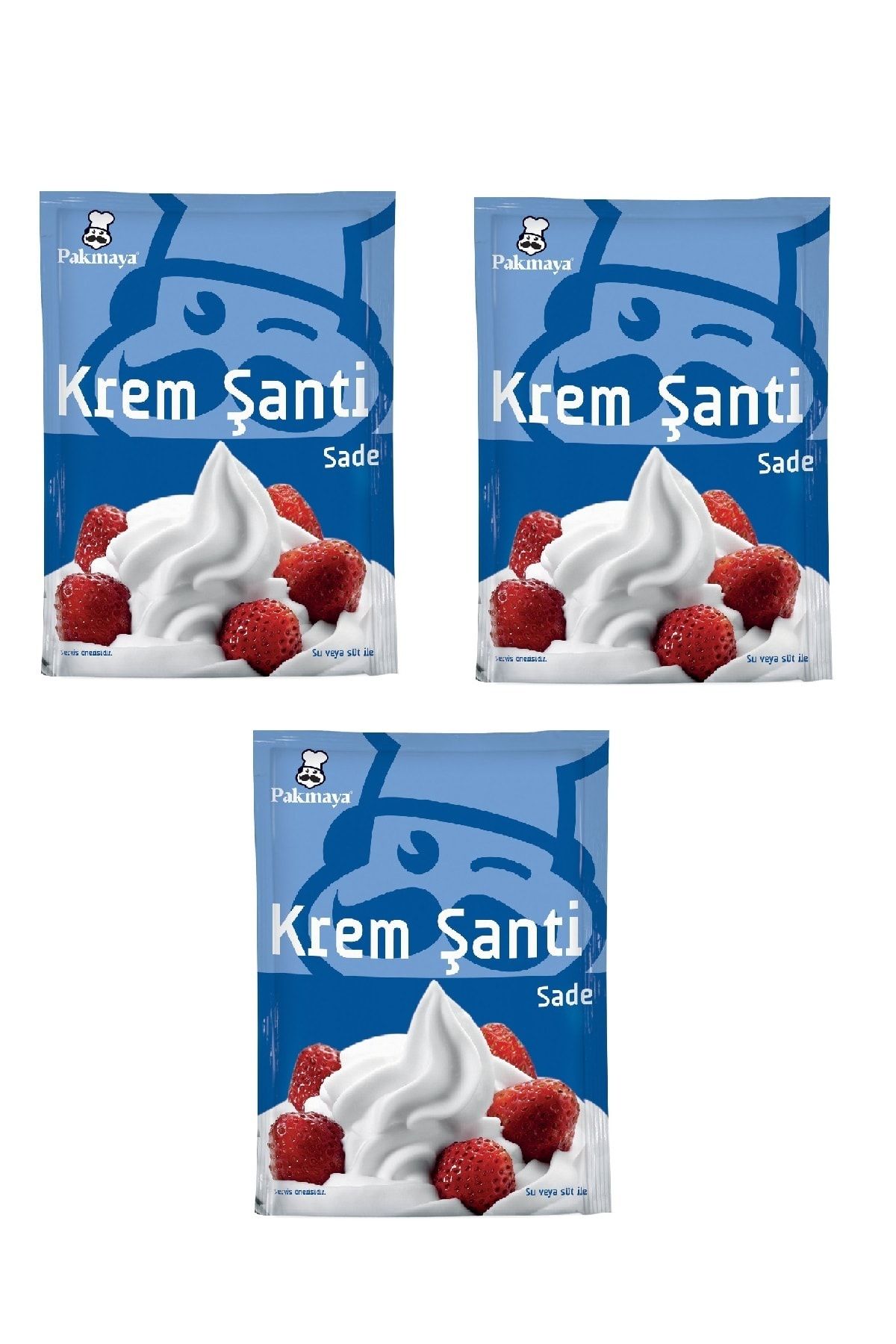Pakmaya Sade Krem Şanti Tekli 75 Gr X 3 Adet