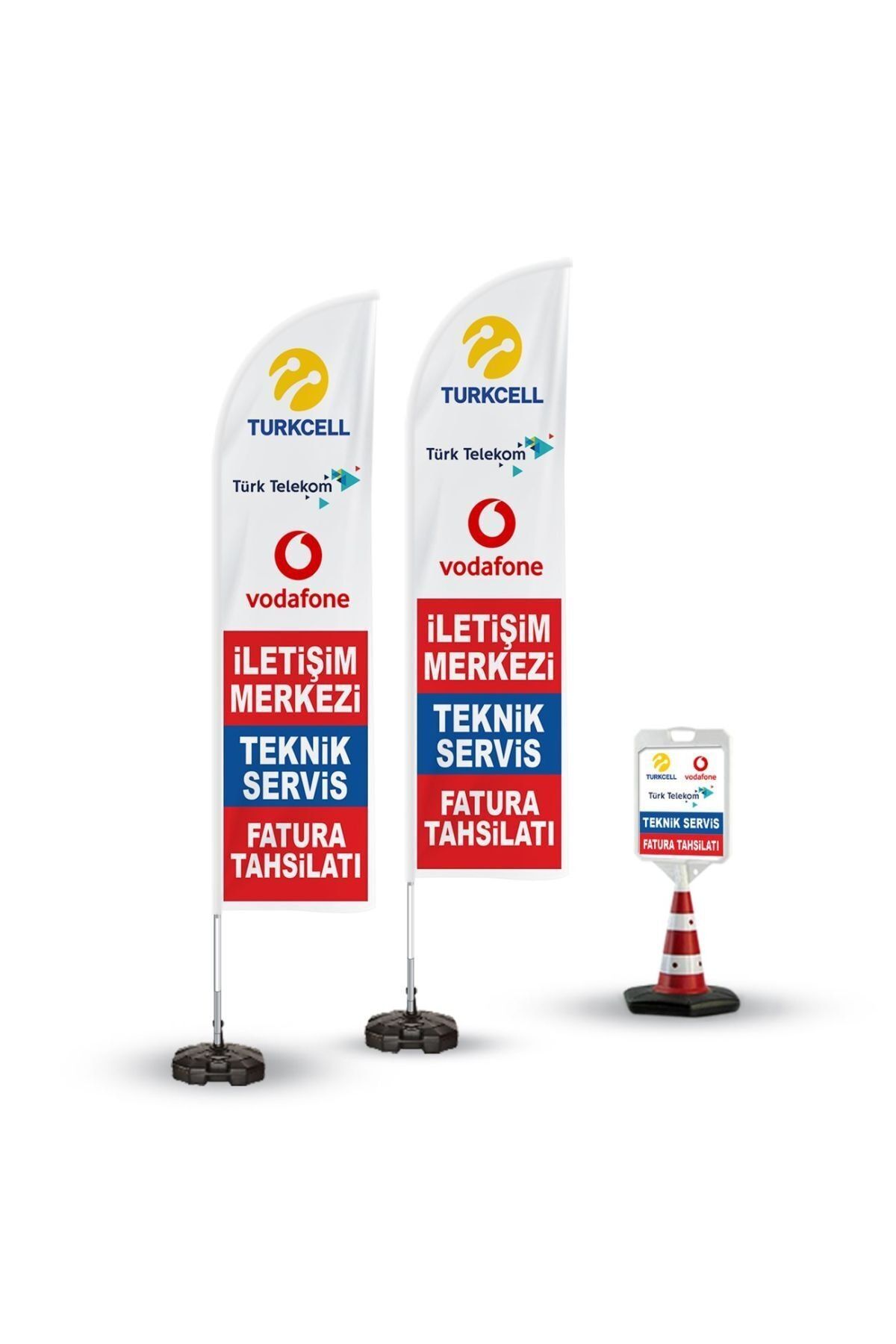 Burada Medikal ve Reklam Teknik Servistemalı 2 Adet Yelken Bayrak 1 Adet Duba Takım