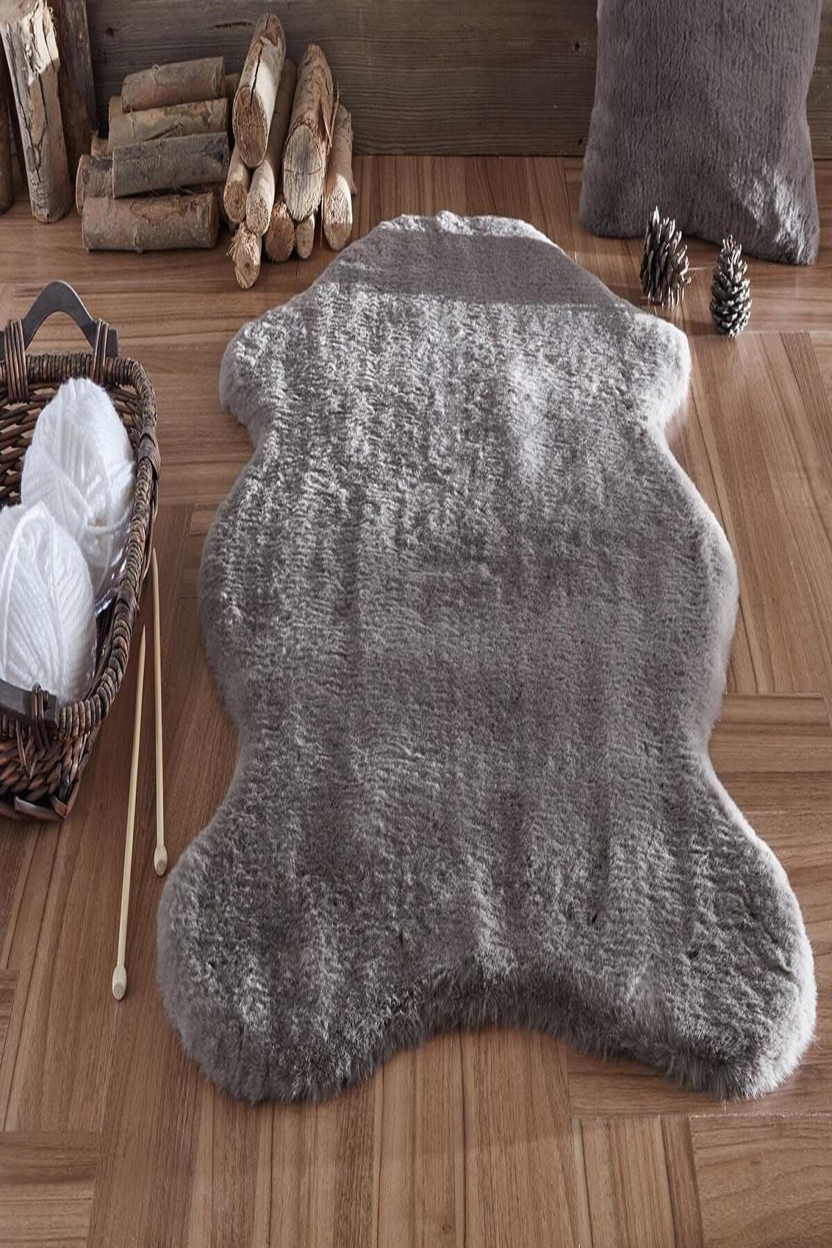 armada tavsan tuyu kurk post hali 100x140 cm antrasit fiyati yorumlari trendyol