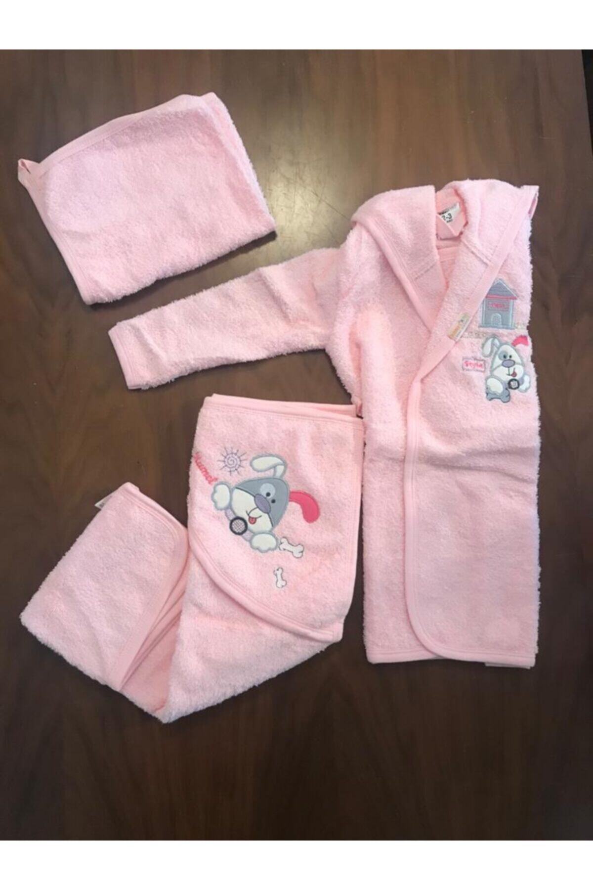 Ramel Kids Bebek Collectıon - Ramel Kıds Bornoz 4'lü Set