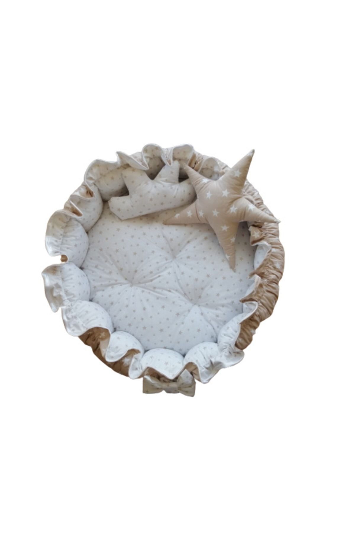 Rosemilla Organik Pamuk Yuvarlak Babynest/uyku Ve Oyun Minderi