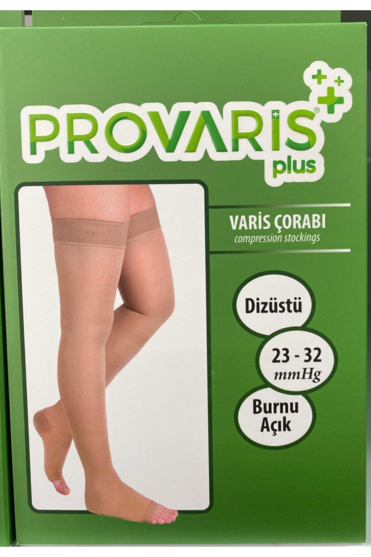 PROVARİS PLUS Dizüstü Ccl2 Burnu Açık Varis Çorabı No:5 Ten Rengi