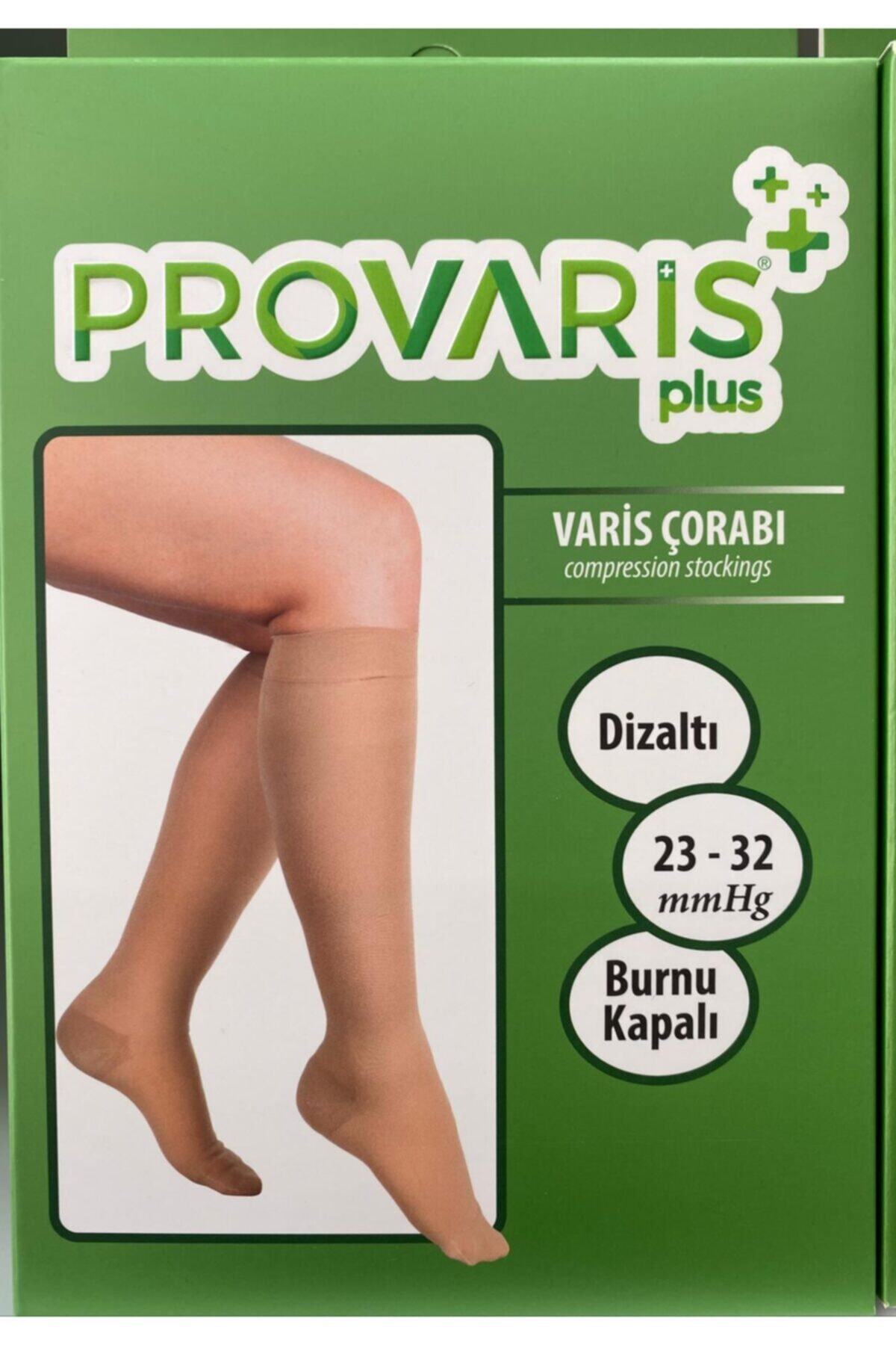 PROVARİS PLUS Dizaltı Ccl2 Burnu Kapalı Varis Çorabı No:6 Ten Rengi