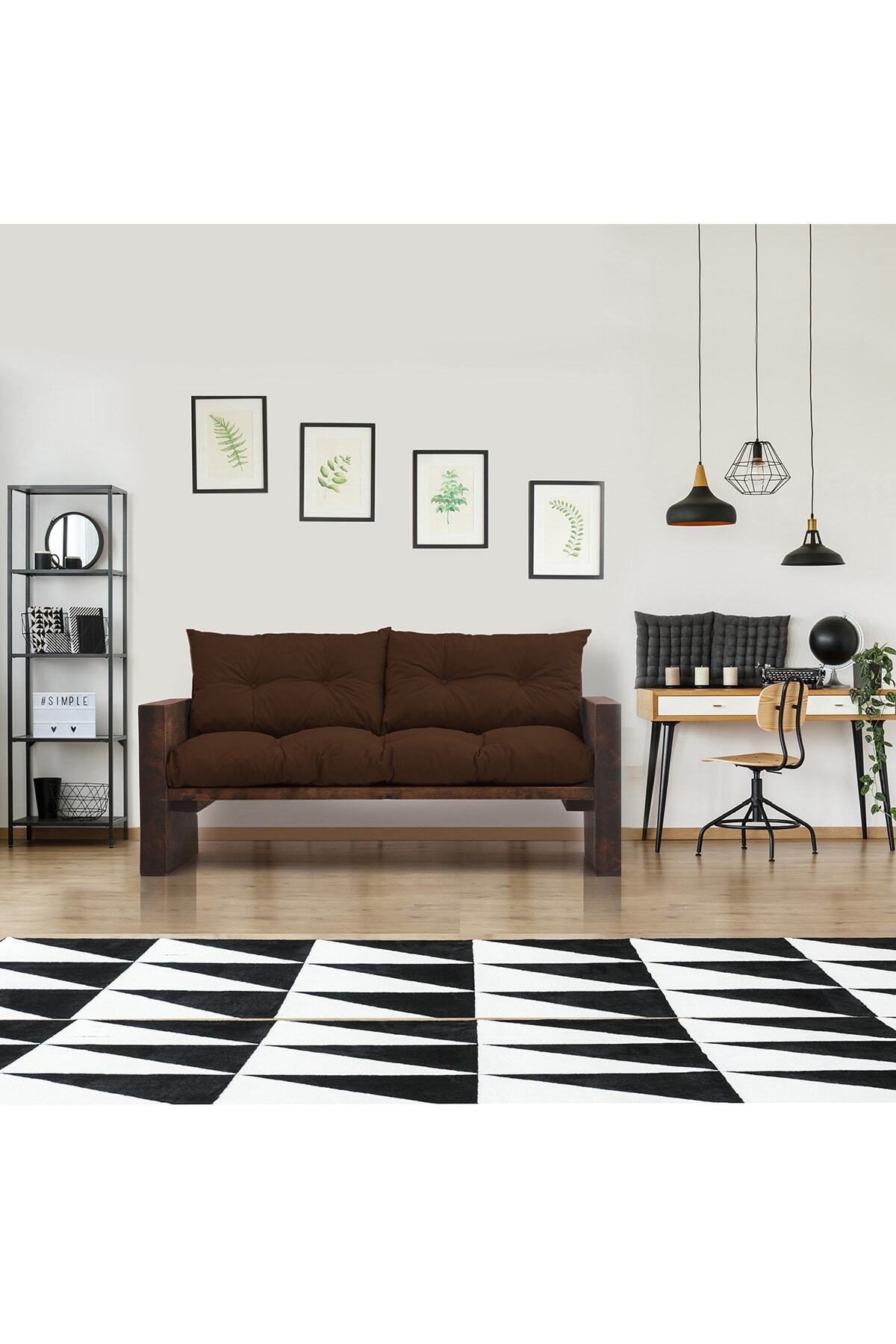Woodesk Bowery Masif Ahşap Ikili Kanepe Cpt8208-ckhv