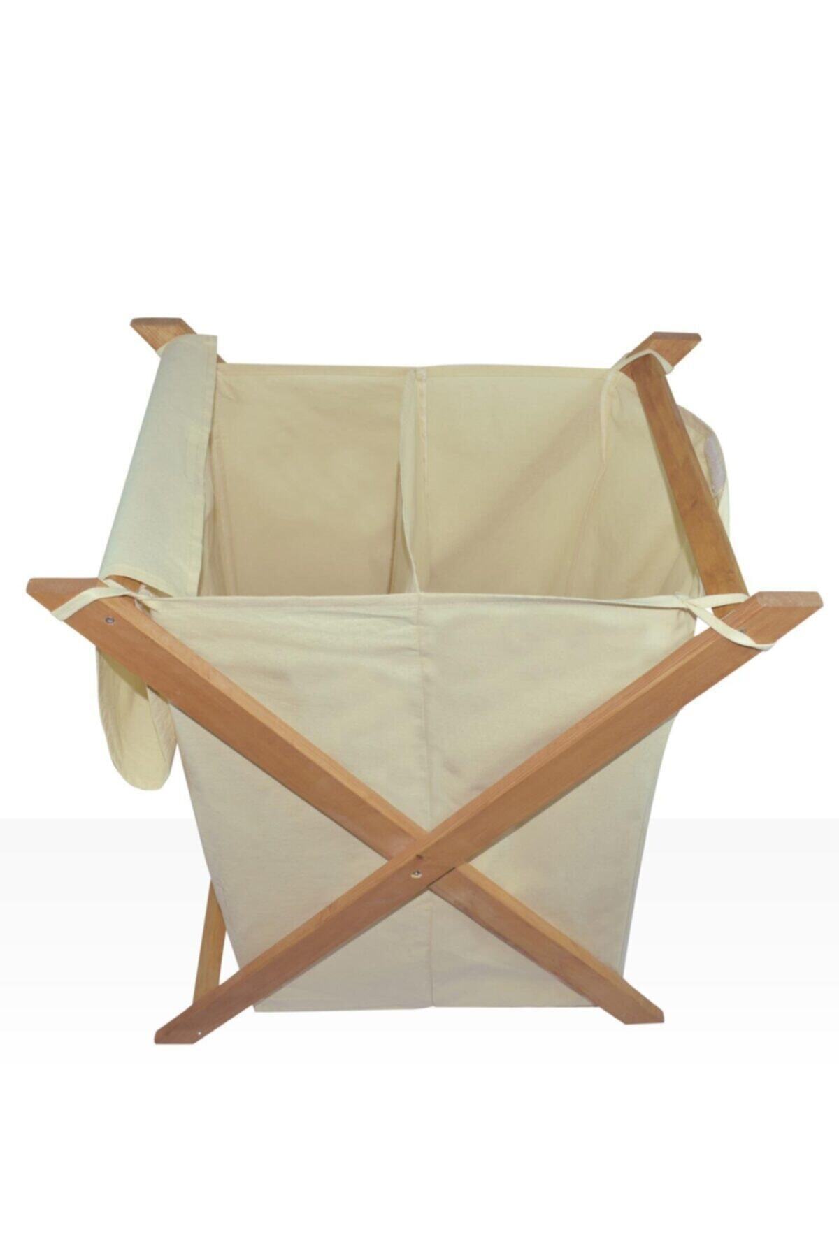 Cosargroup Çift Bölmeli Katlanır Çamaşır Kirli Sepeti