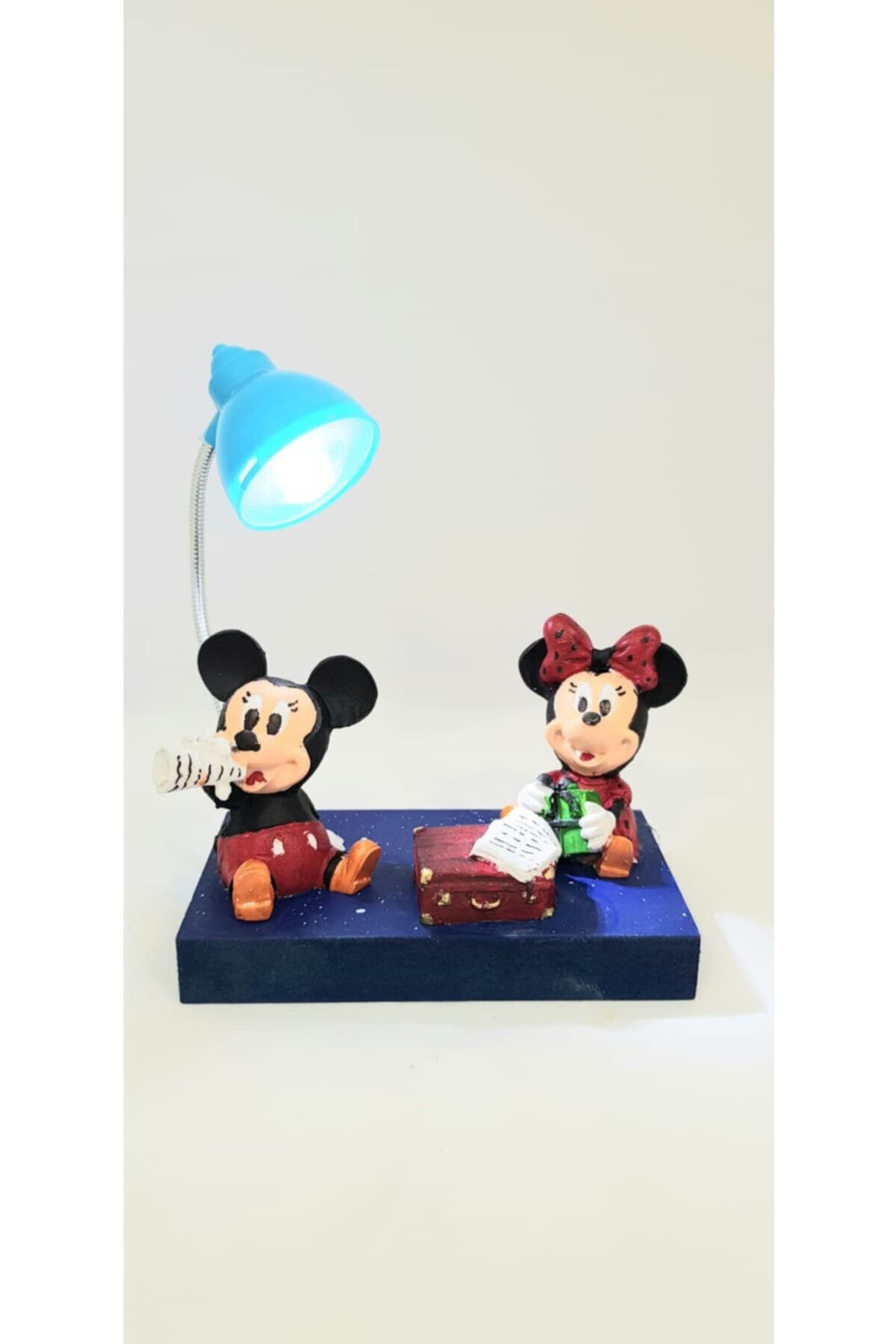Hediye Seviyorum Happy New Year-mickey Mouse & Minnie Mouse Lambalı Ikili Set