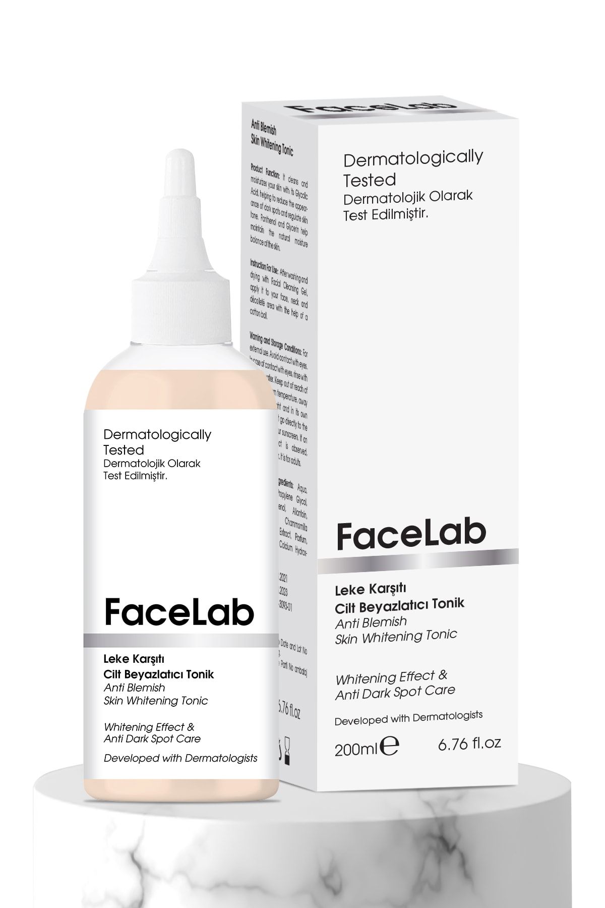 FaceLab Unisex Leke Karşıtı Cilt Beyazlatıcı Tonik 200 ml