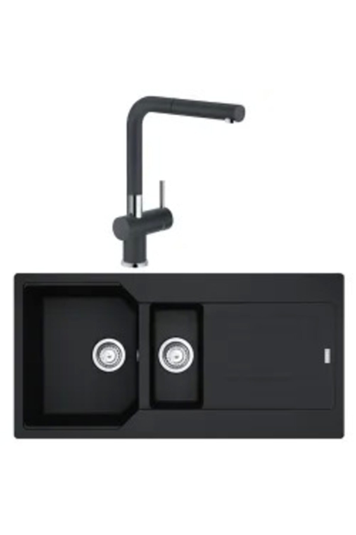 Franke Urban Ubg 651-100 1,5 Gözlü Granit Eviye + Active Plus Doccia Armatür (nero)