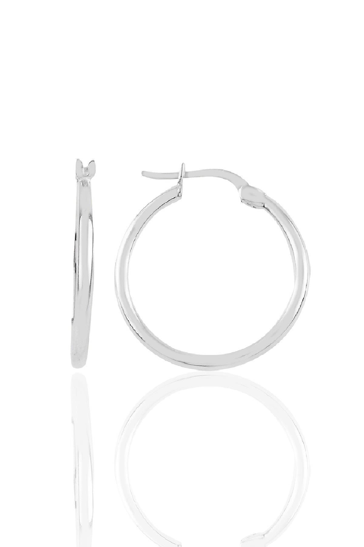 Söğütlü Silver Gümüş 29 Mm Şarnel Halka Küpe