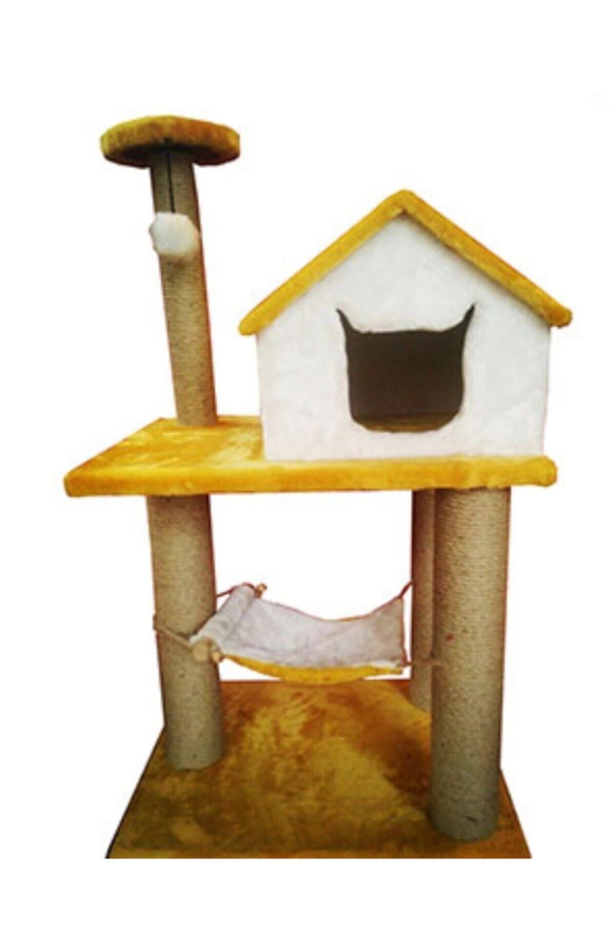 patizipetshop Hamaklı 3 Sılındırlı Tırmalamalı Kedı Evı