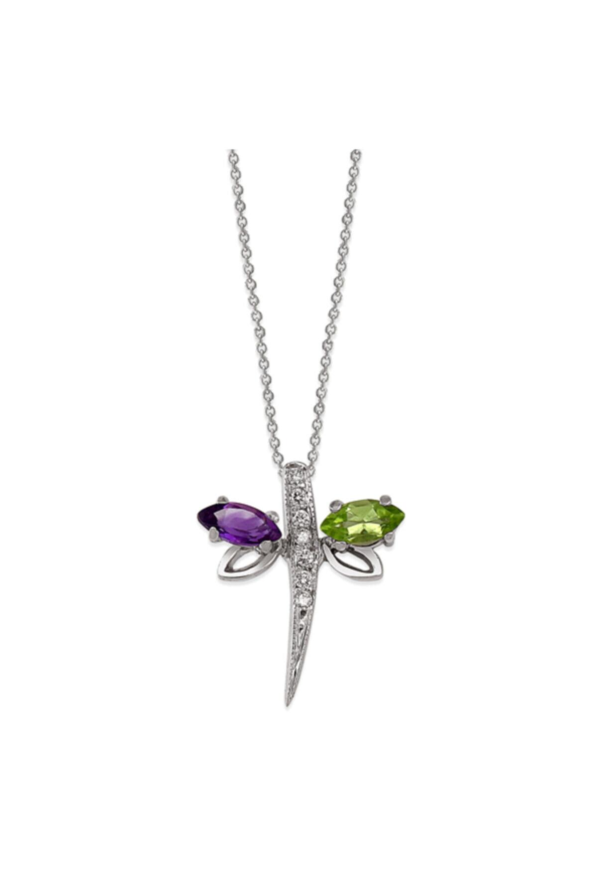 Barok Diamond Beyaz Pırlantalı Birçe Kolye 0.09ct 18 Ayar