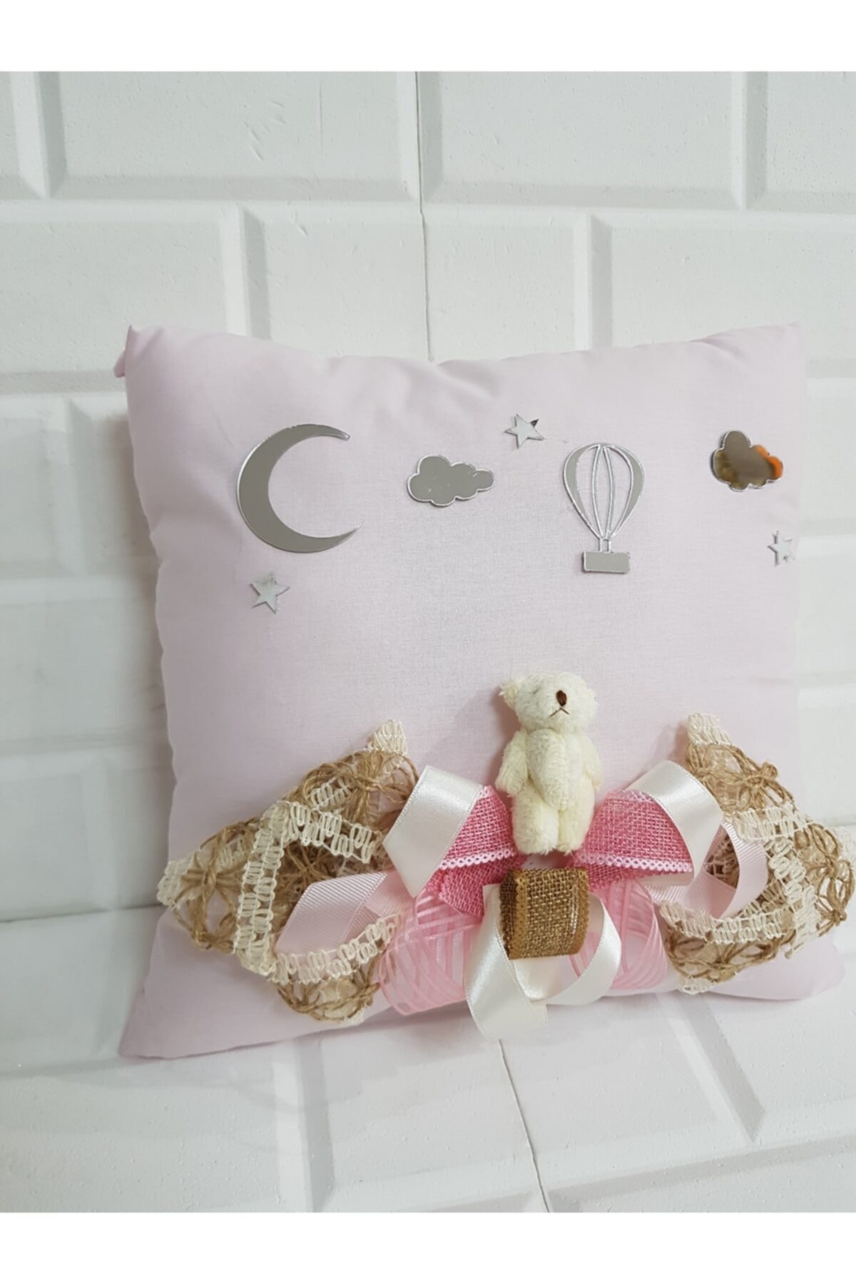APAYDIN ÇEYİZ Bebek Altın Yastığı Pembe Renk Avangart Kız Model