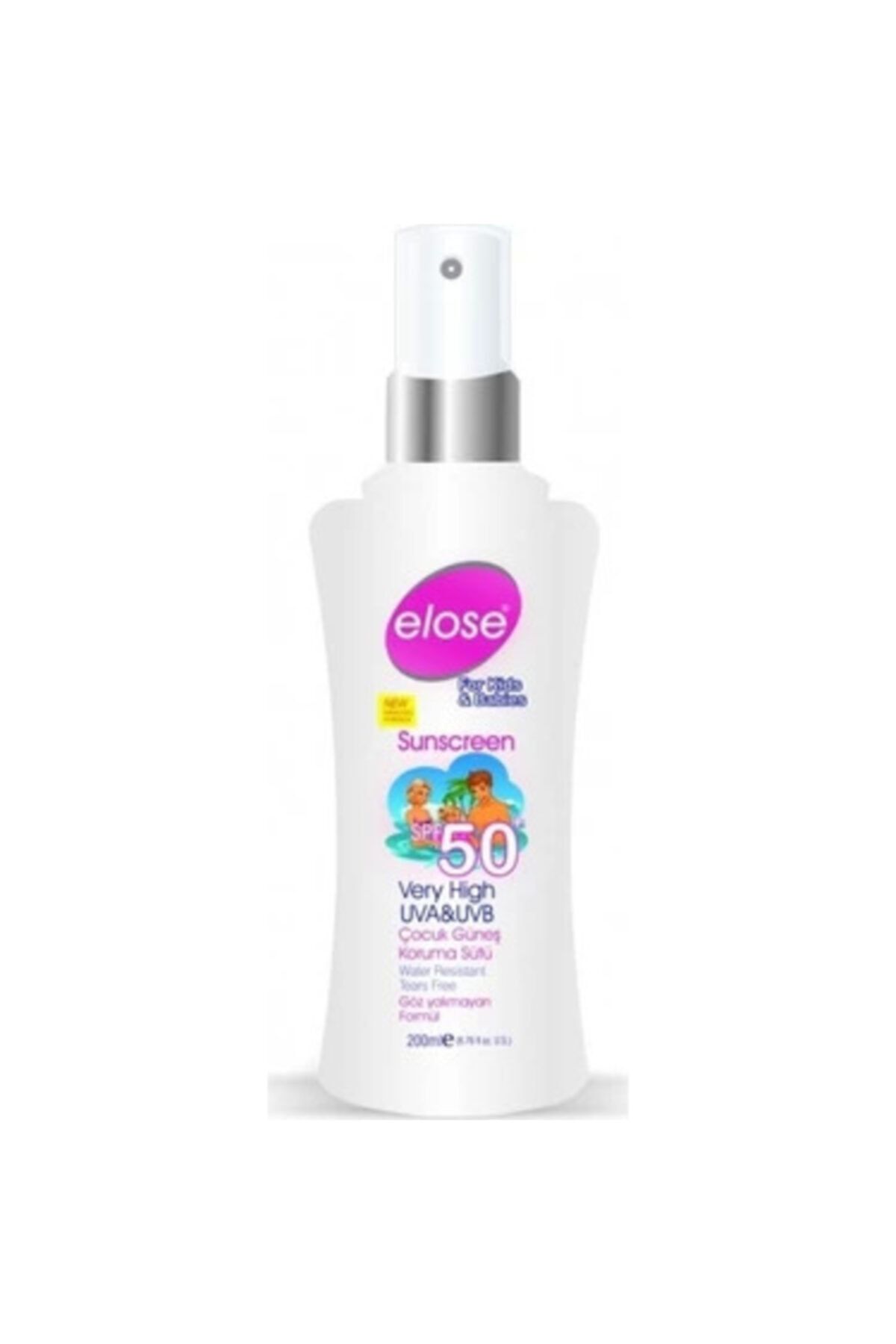 Elose Sunscreen Kids Çocuk Güneş Sütü Sprey 200 Ml Spf 50 Faktör