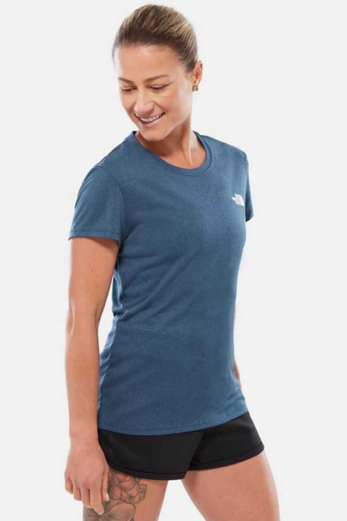 THE NORTH FACE W REAXION AMP CREW - EU Koyu Mavi Kadın T-Shirt 100480869