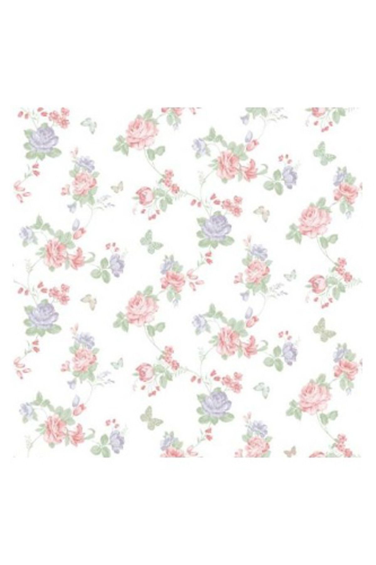 Kids Pembe Gül Desenli Duvar Kağıdı (5 M²)  Kids 1933