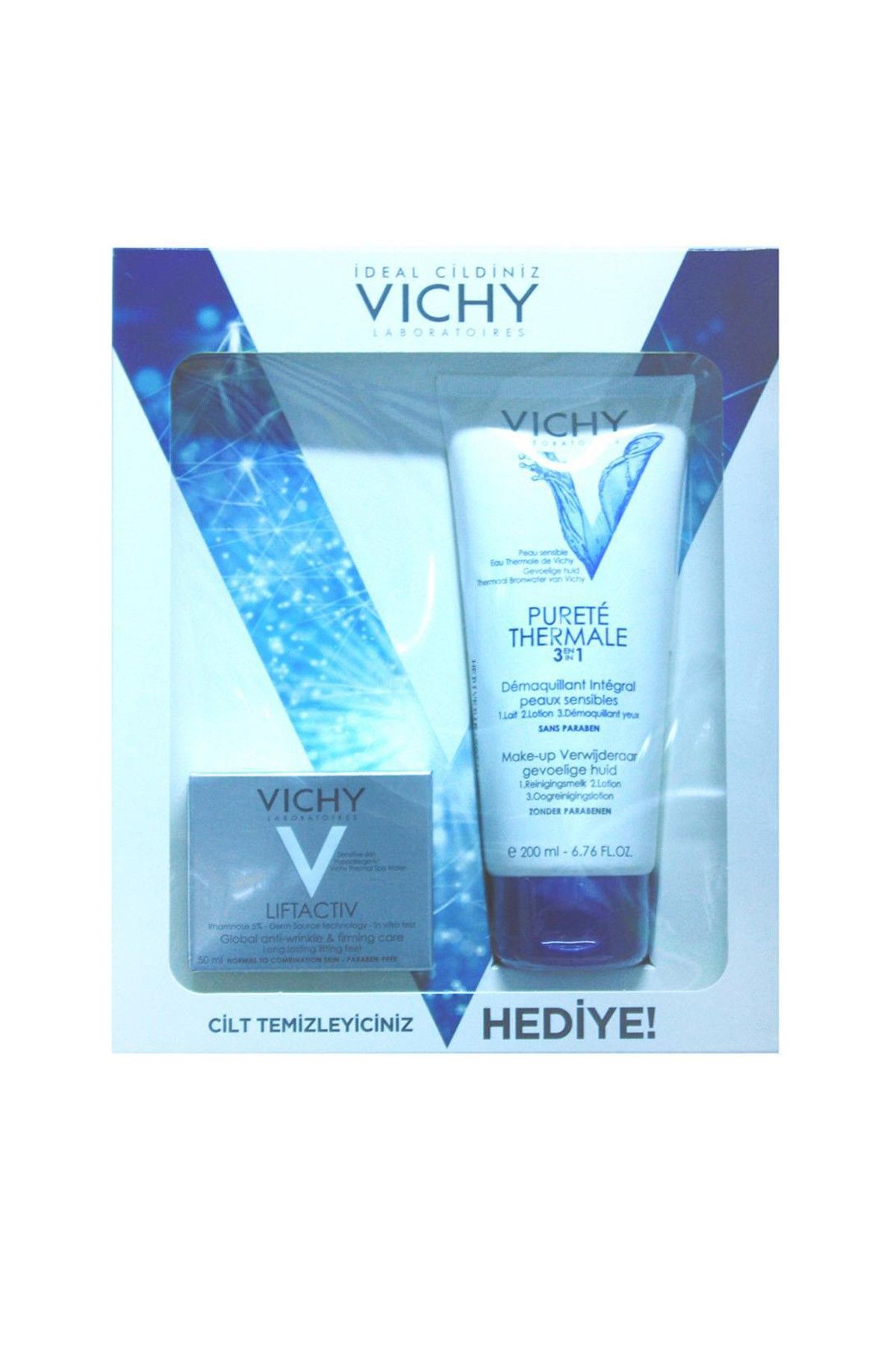 Vichy Liftactiv Supreme Cream 50 ml Kuru Ciltler Purete Thermale 3'ü 1 Arada 200 ml Hediye 8690595024226