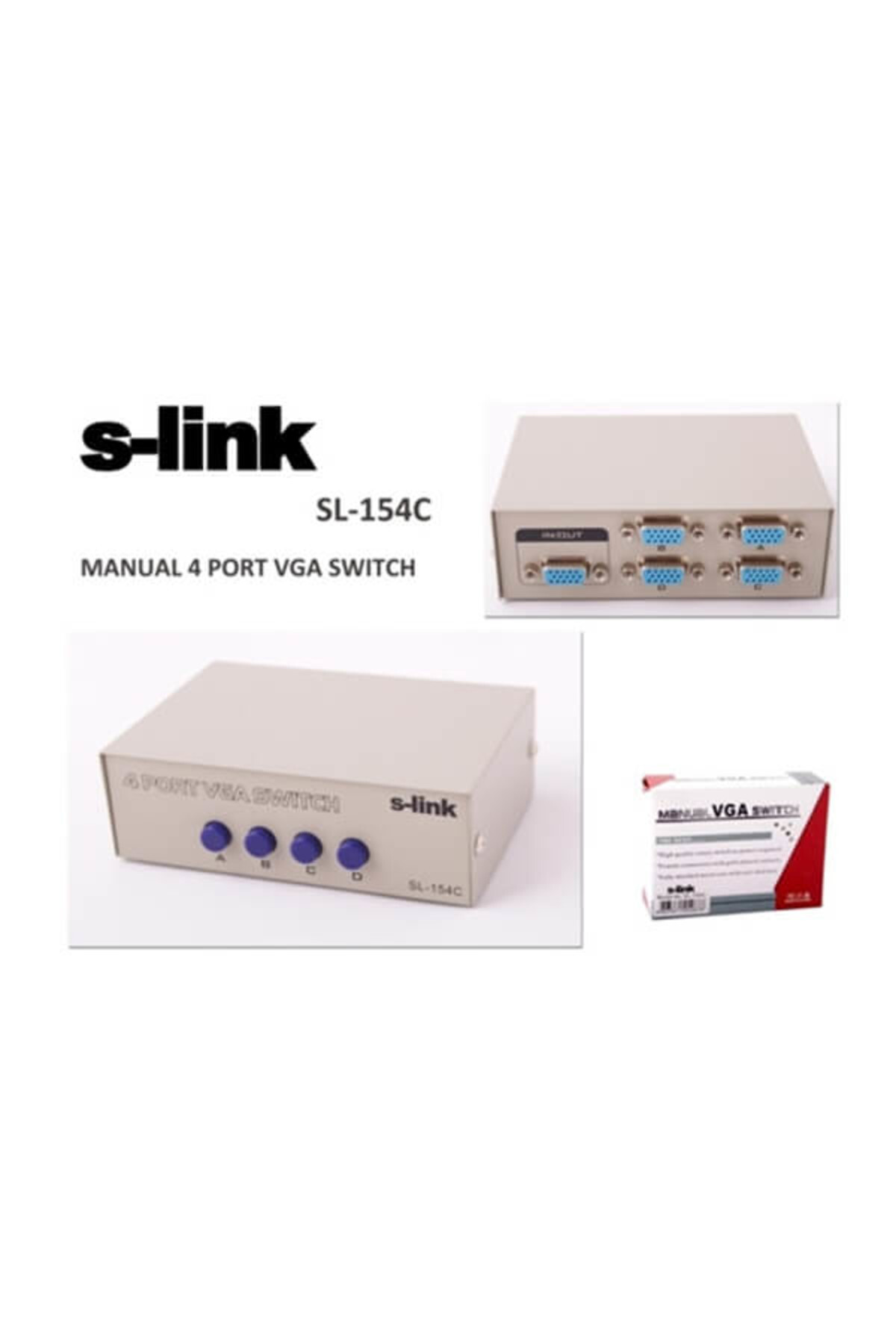 SLINK S-Lınk Sl-154C 4 Port Vga Çoklayıcı Manuel