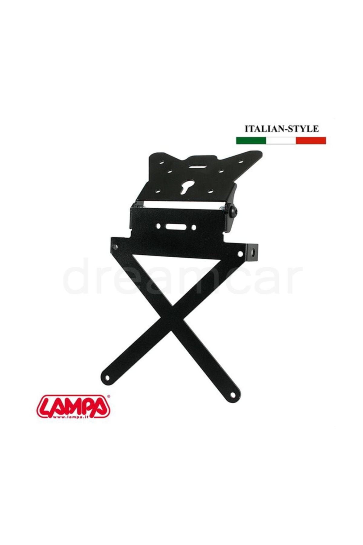 Lampa X-Plate Ayarlı Katlanır Plakalık Siyah Aluminyum 90144