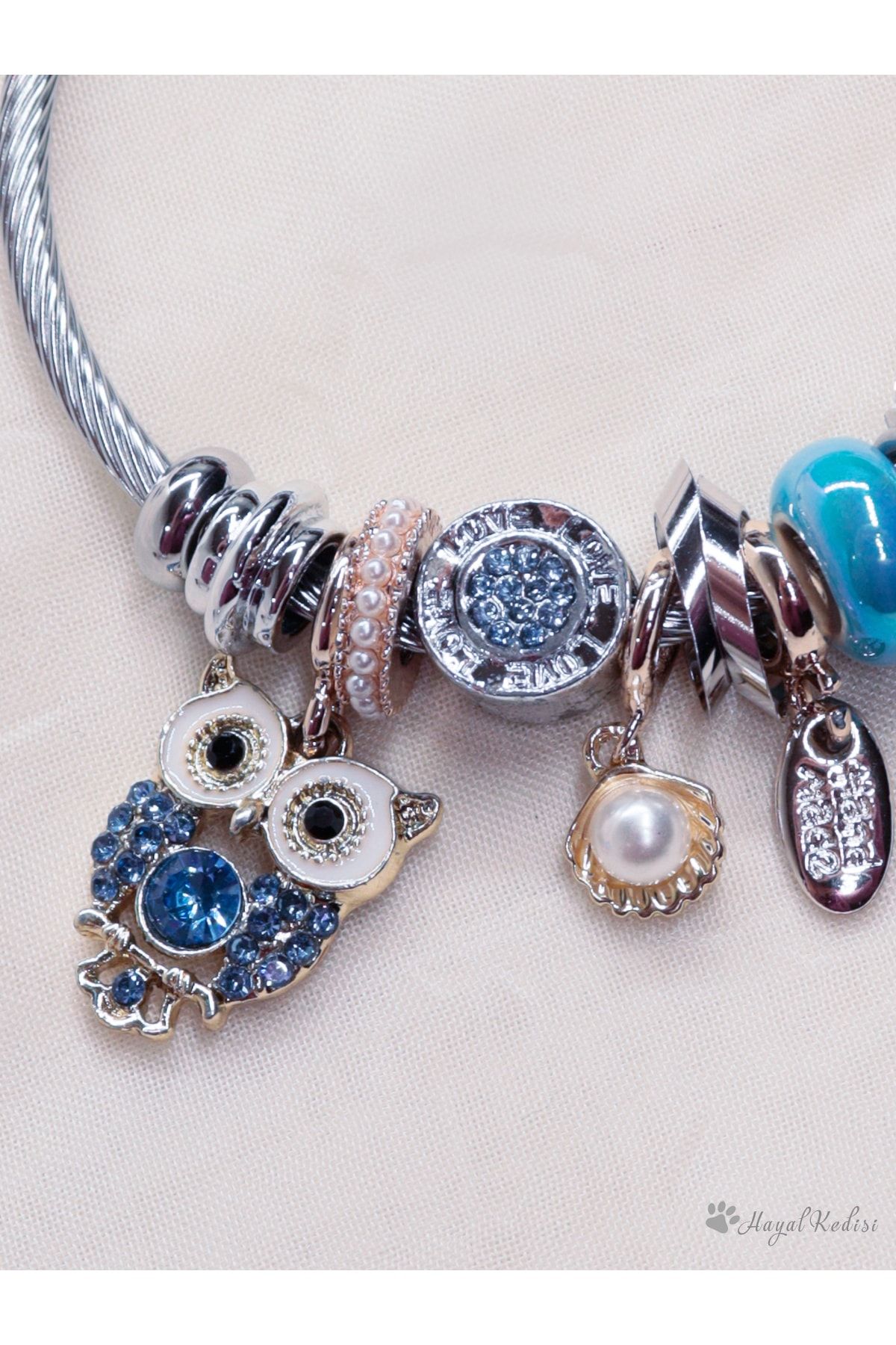 Owl charm store bracelet