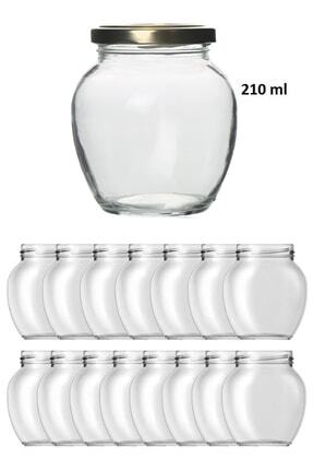 14 Adet 210 Ml Şeffaf Cam Yumurta Model Konserve Kavanozu Gold Metal Kapaklı Image 0