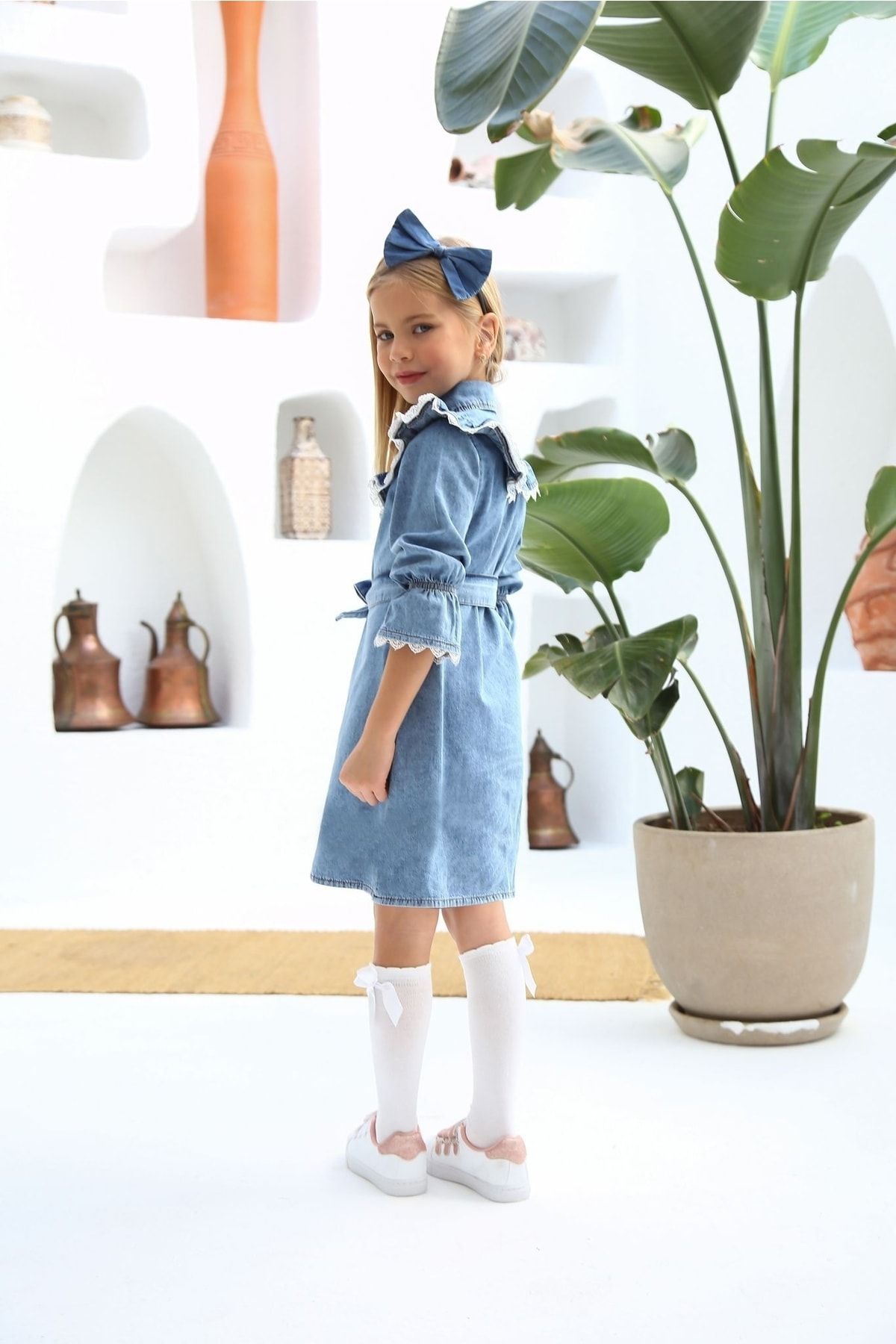 Denim dress little best sale girl