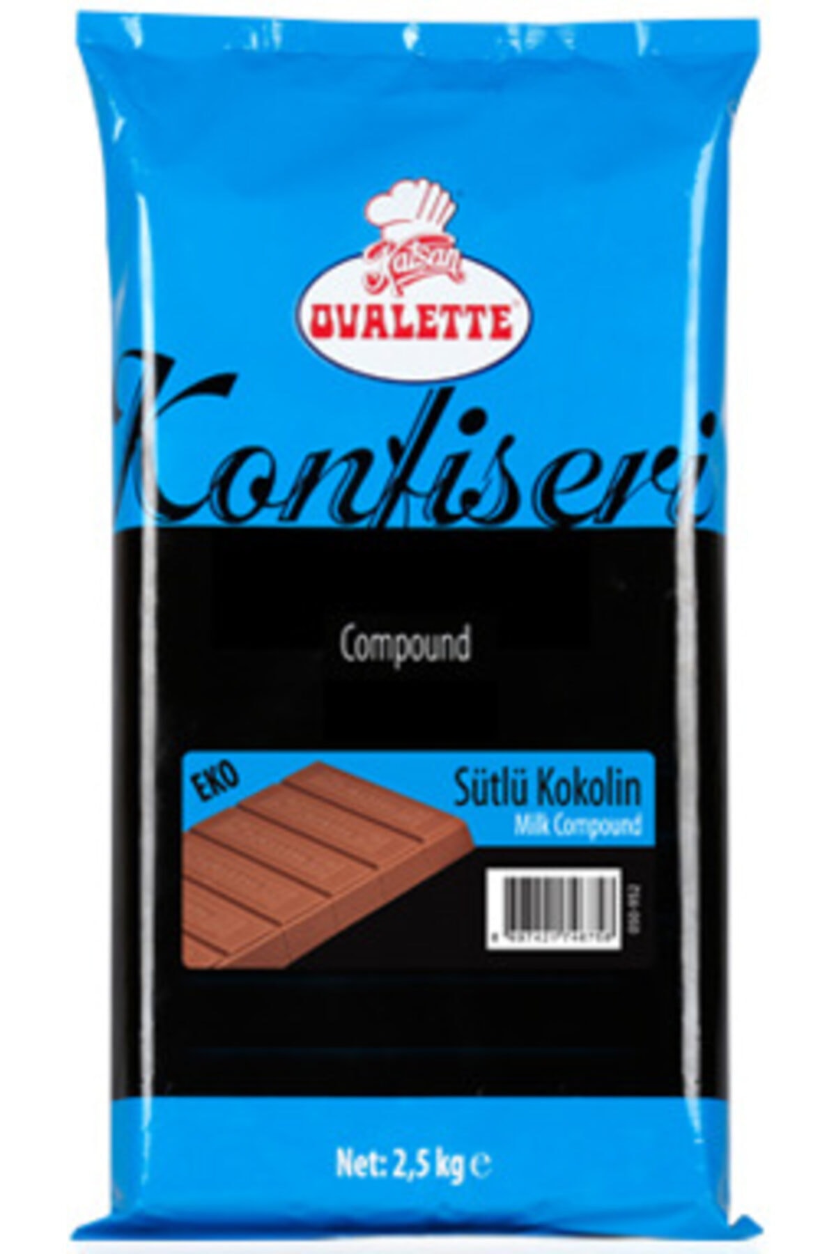 Katsan Ovalette Sütlü Eko Kuvertür 2.5kg