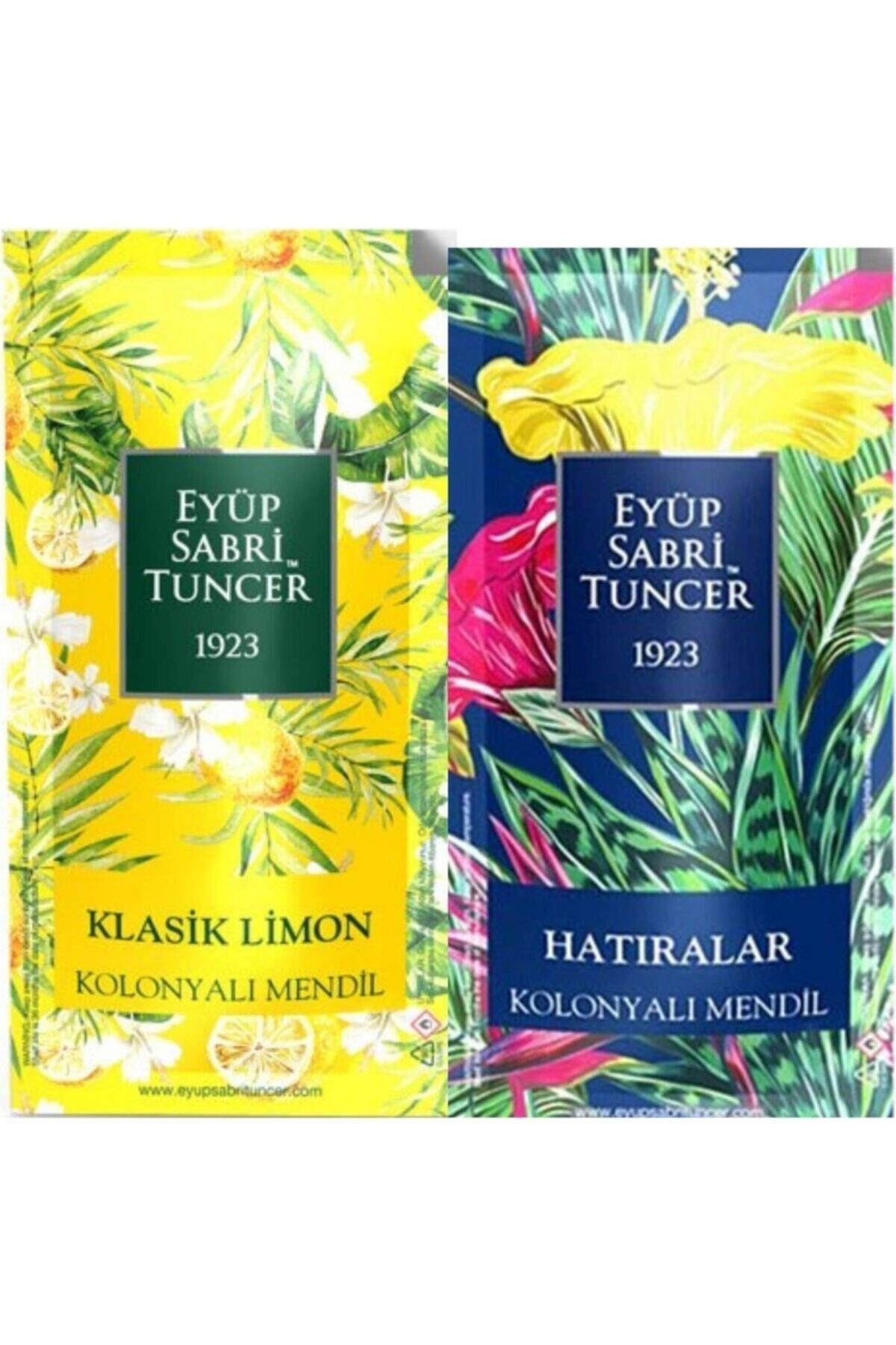 Eyüp Sabri Tuncer Klasik Limon Ve Hatıralar Kolonyalı Mendil 150 Li X 2 Adet