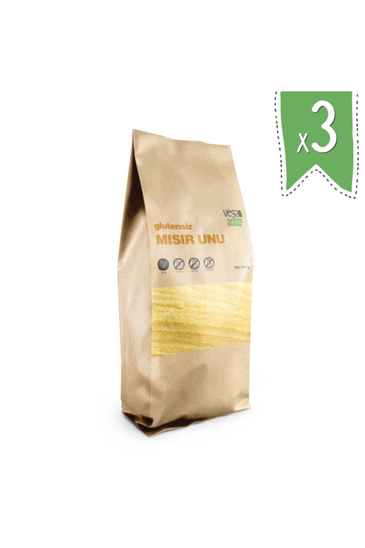 Vegan Dünyası Mısır Unu 400 G X 3