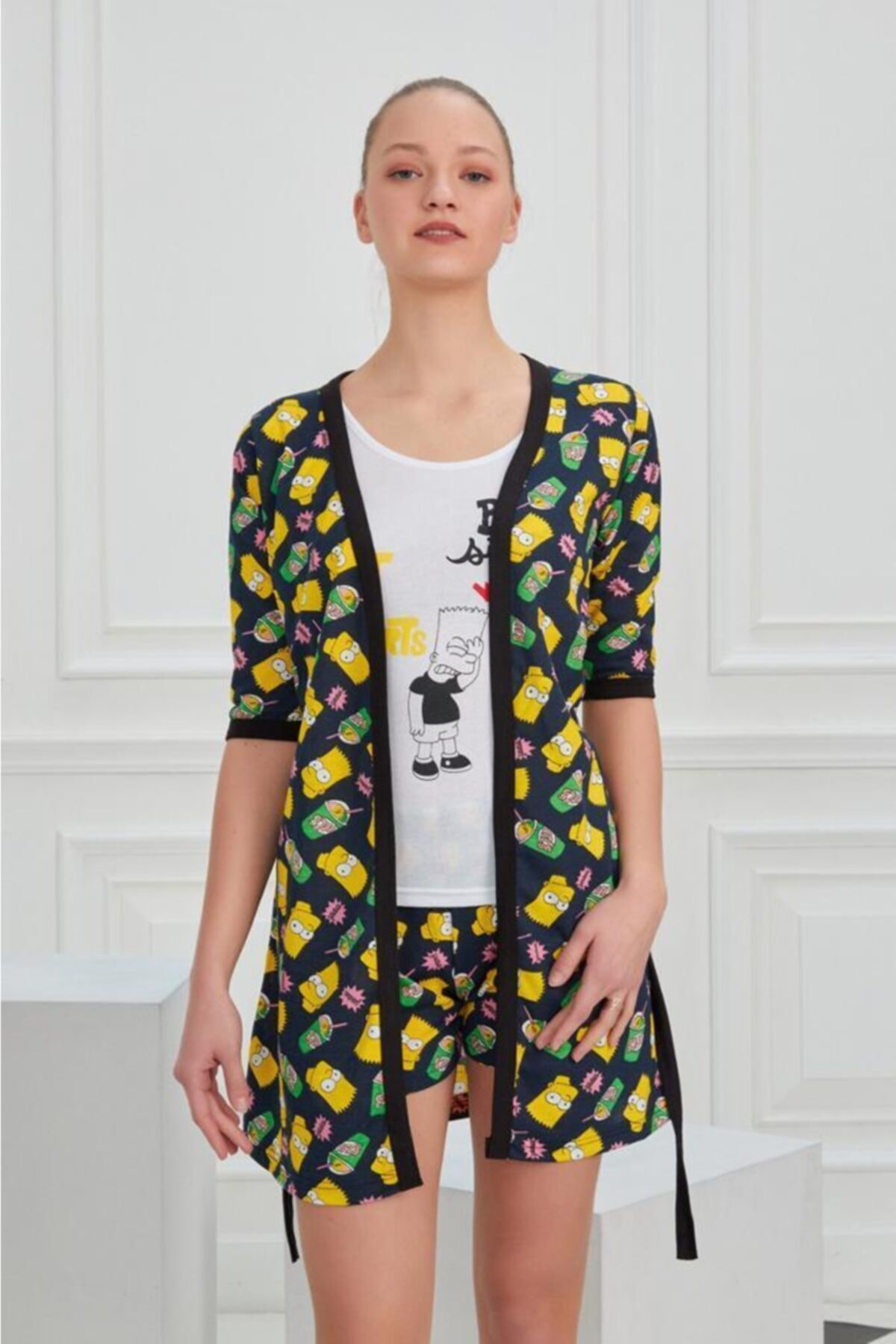 ocean shop Kadın Sabahlık Simpsonlar Desenli