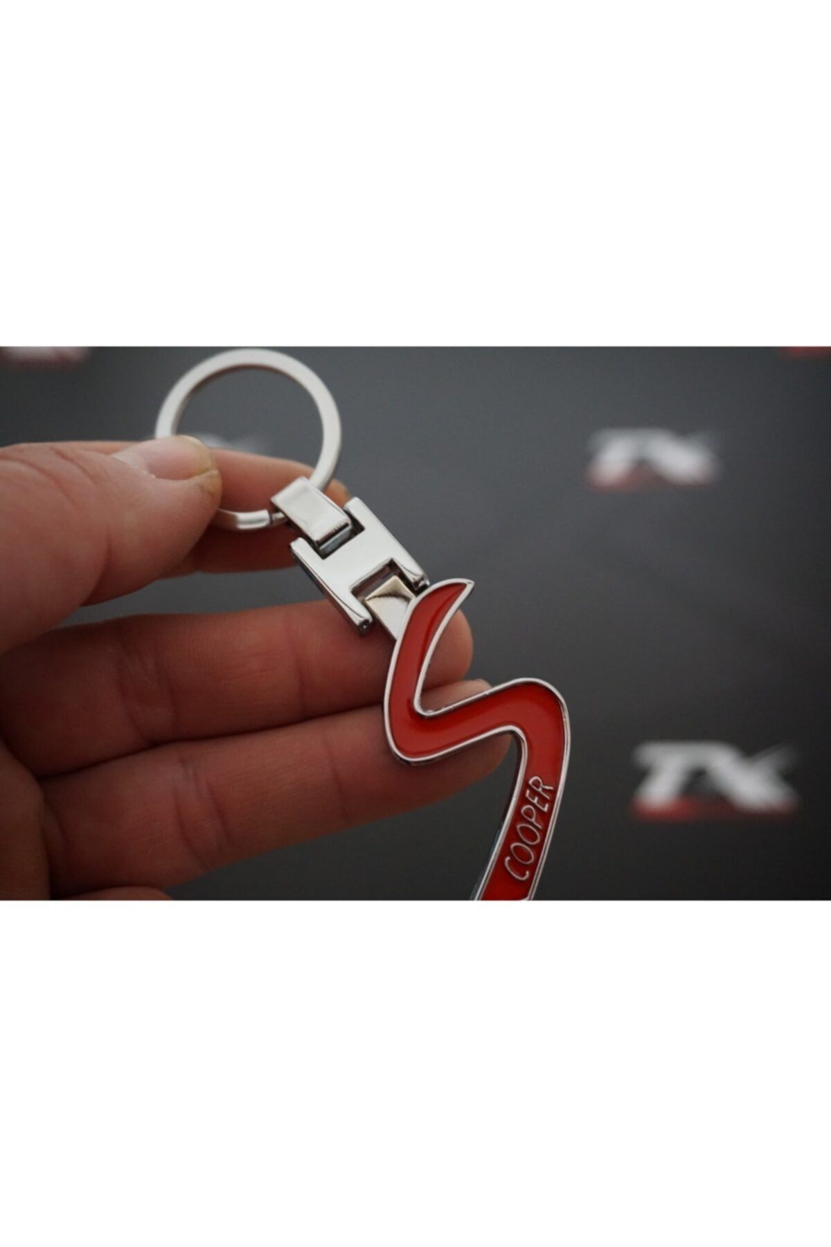Mini Cooper S Logo Krom Metal Çift Yön Anahtarlık