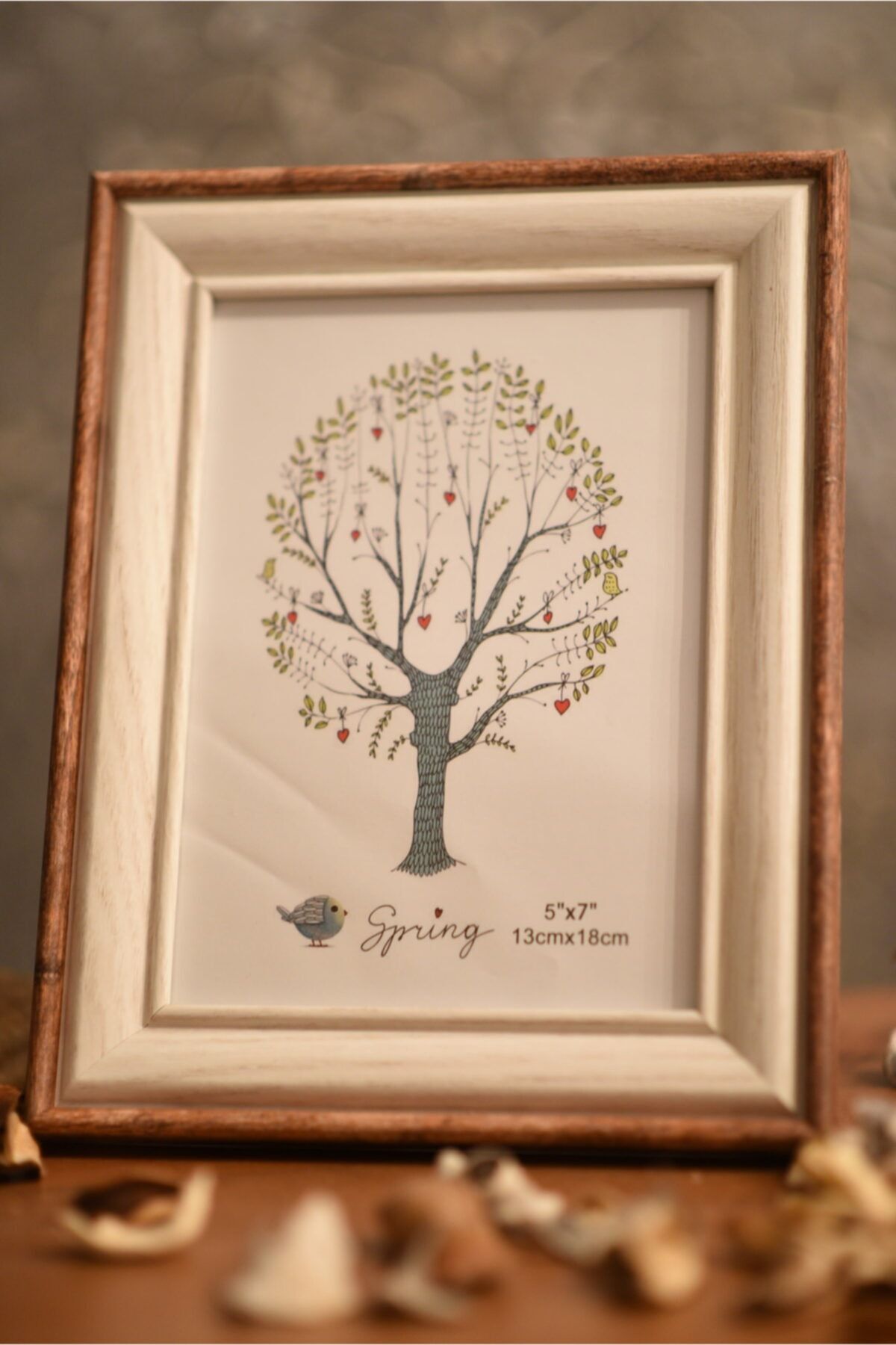 studyosercan2 Fotoğraf Çerçevesi 13x18 Ebatında Ahşap Krem Kahve