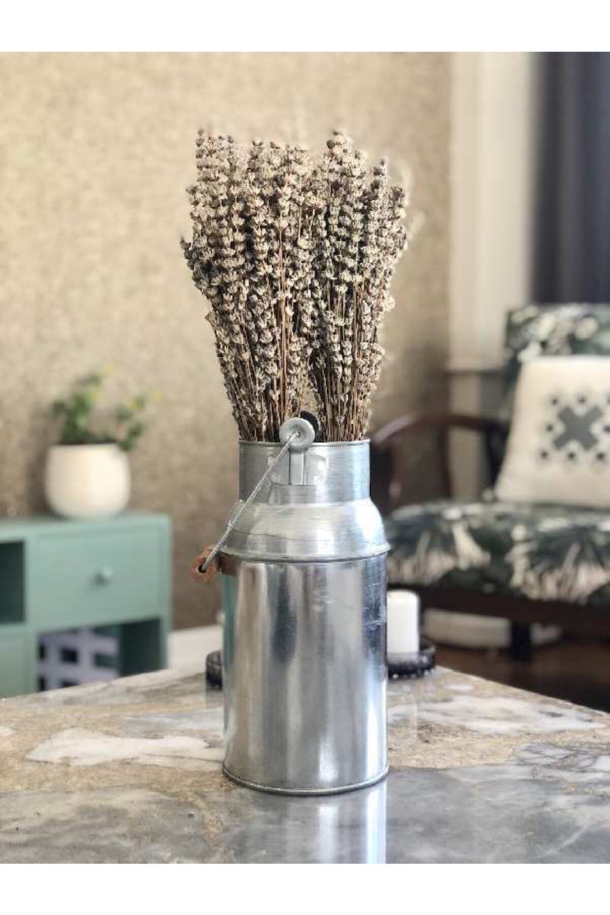 Rustic Concept Galvaniz Güğüm Saksı ( Uzun Boy )