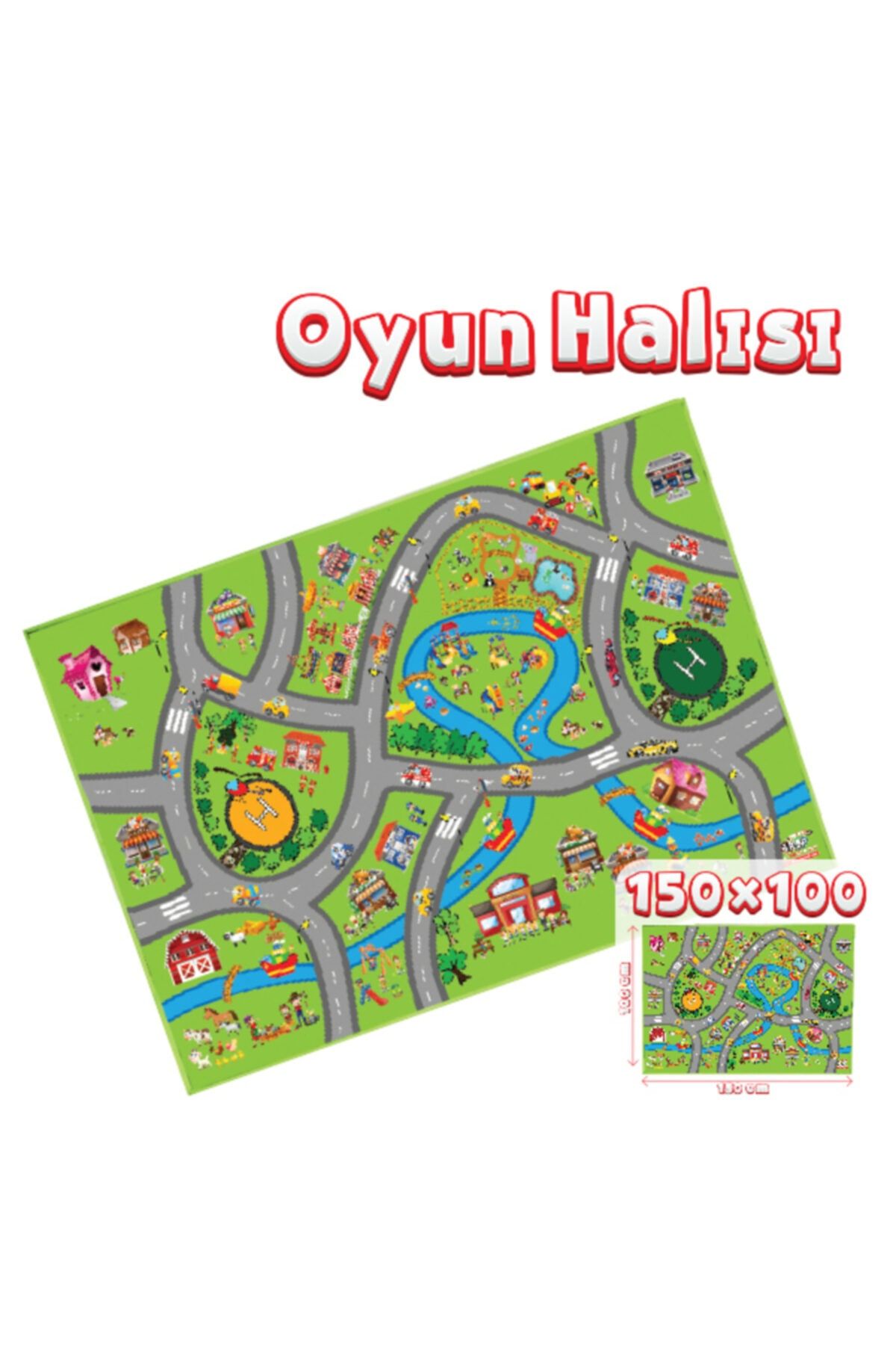 HETicaret Jagu Konuşan Oyun Halısı City 150 X 100 Cm