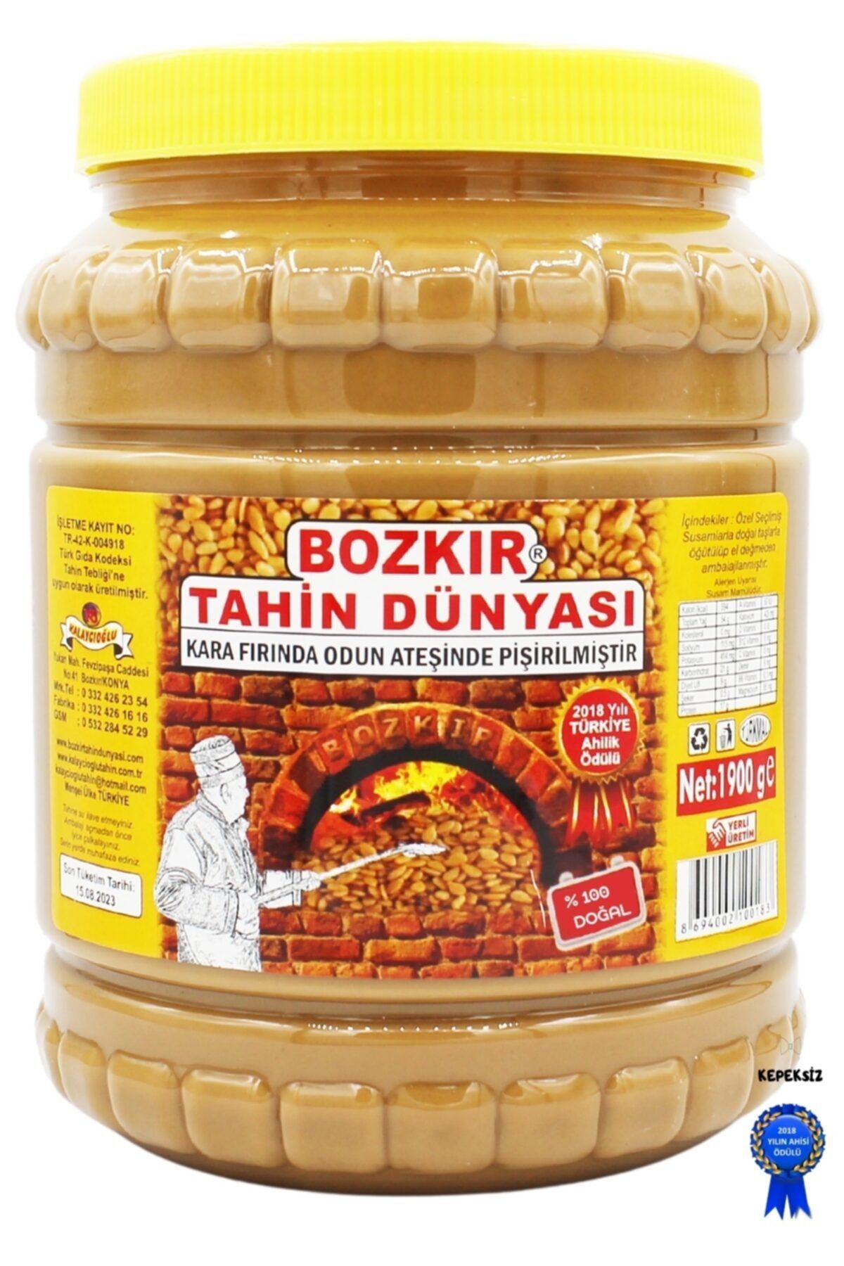 BOZKIR TAHİN DÜNYASI Kepeksiz Bozkır Tahini 1900 Gr.