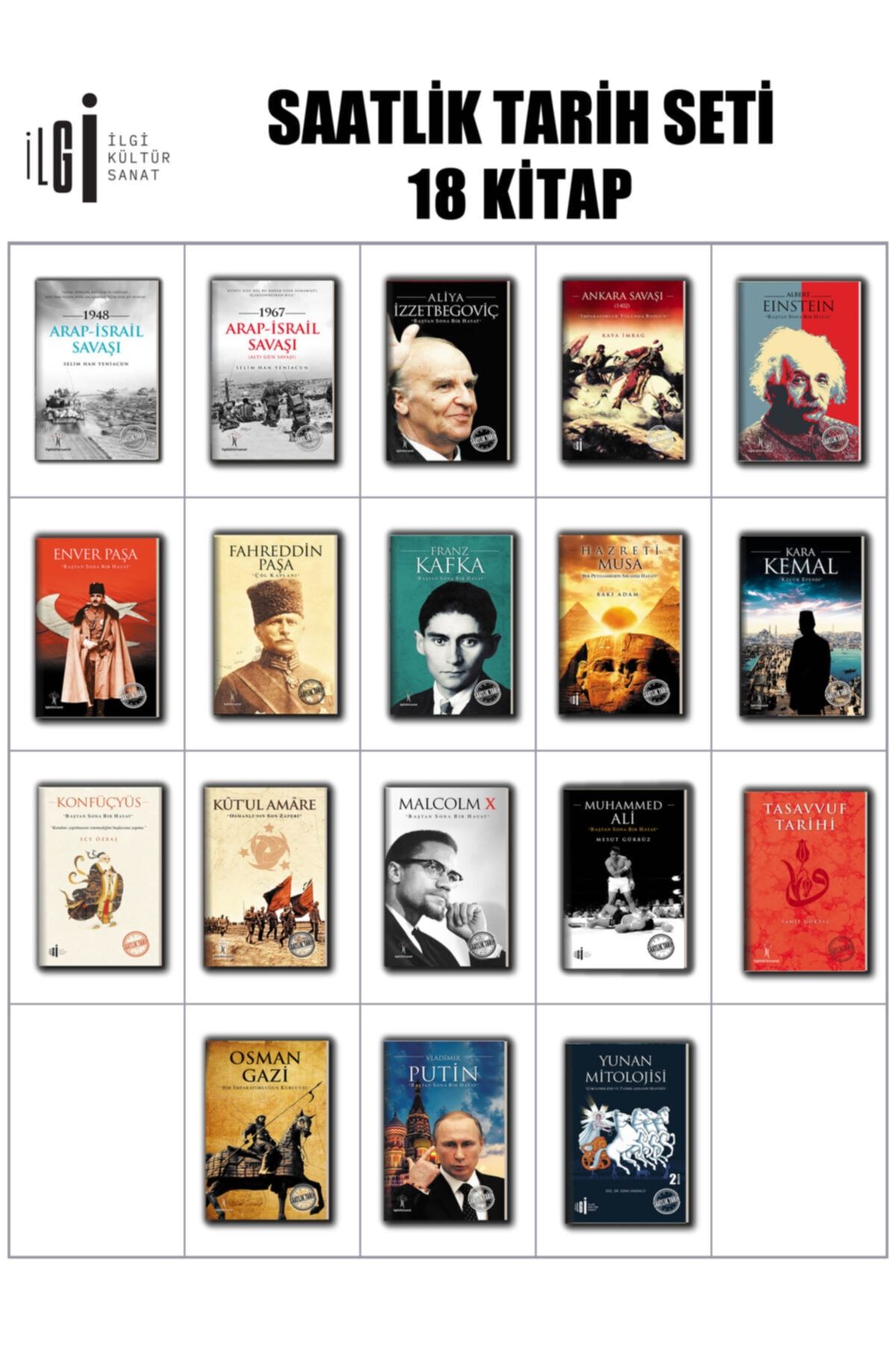 İlgi Kültür Sanat Yayınları Saatlik Tarih Seti 18 Kitap