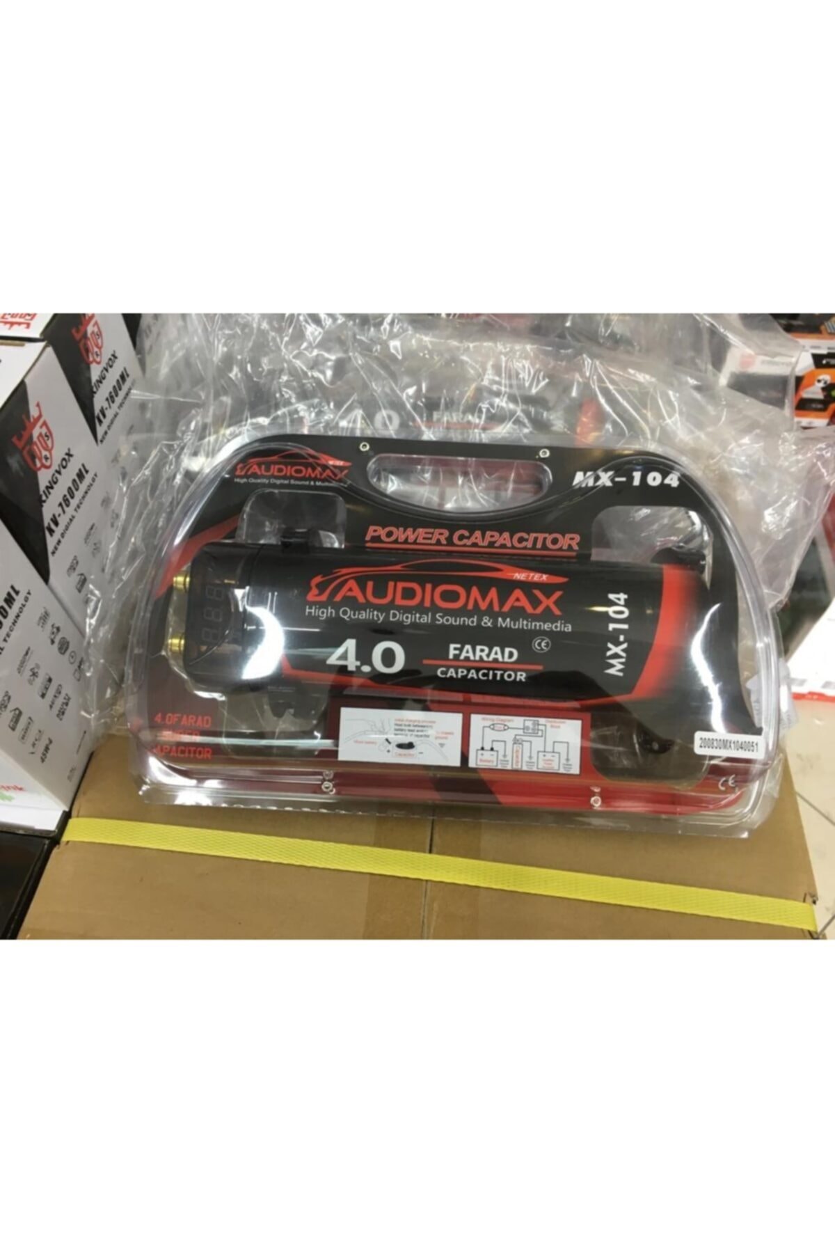 AUDİOMAX Audıomax Mx-104 4 Farad -ledli-remoteli-power Anfi Kapasitör