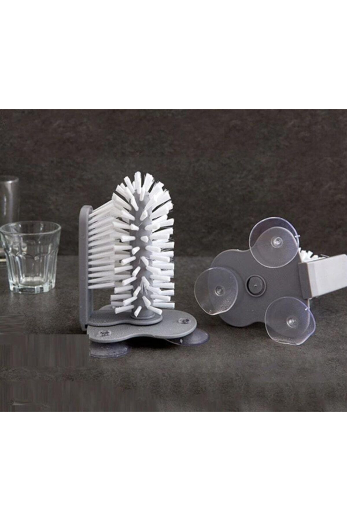 BRCSTORE Bardak Cam Yıkama Fırçası Vantuzlu