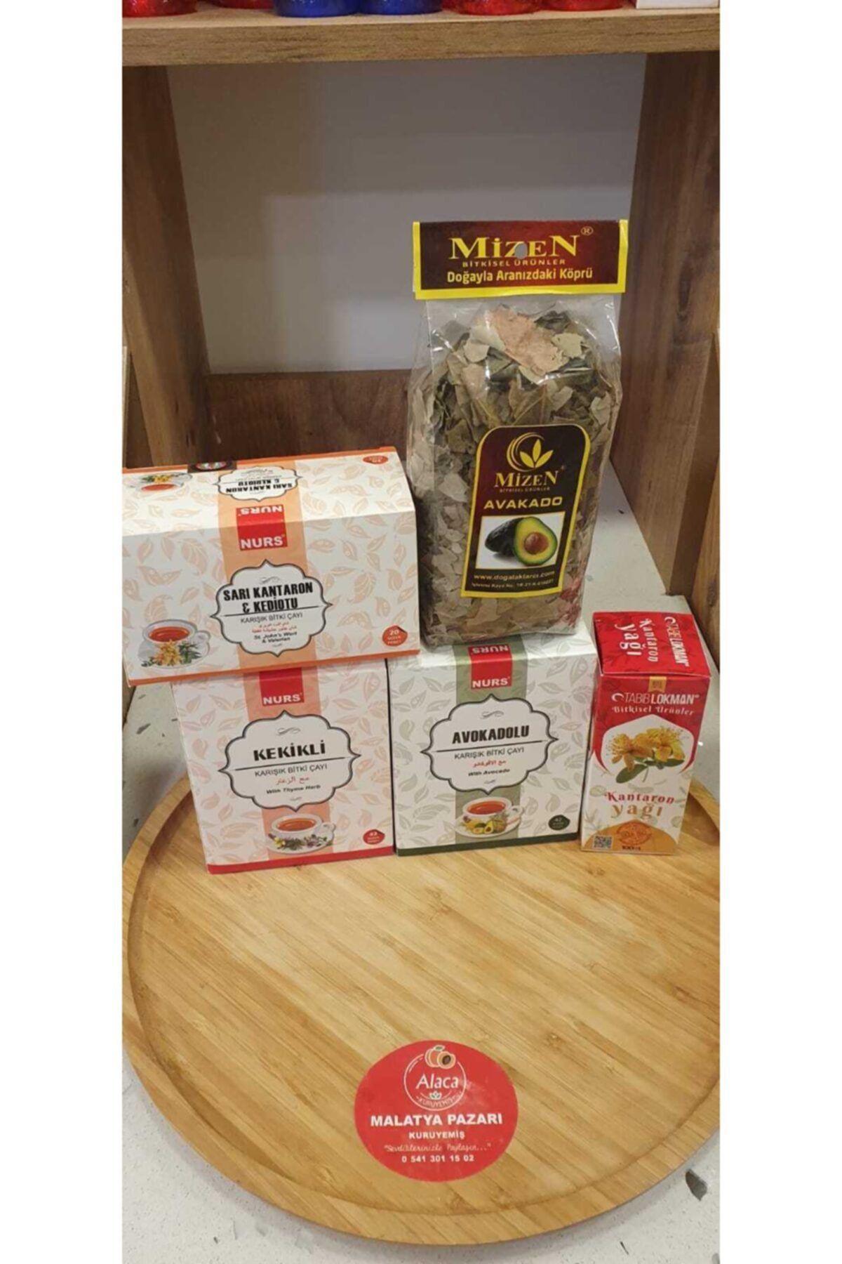 Nurs Basur Seti ( Sarı Kantoron - Kekikli Ve Avakadolu Bitki Çayı-avakado Bitkisi- Sarı Kantoron Yağı)