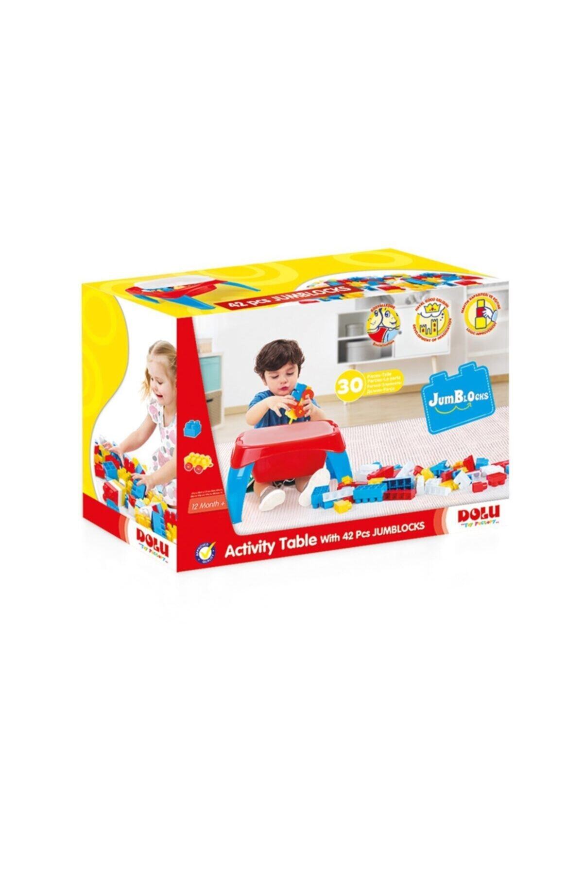 DOLU OYUNCAK 5298 Aktıvıte Oyun Masası 30pcs Mega Blok