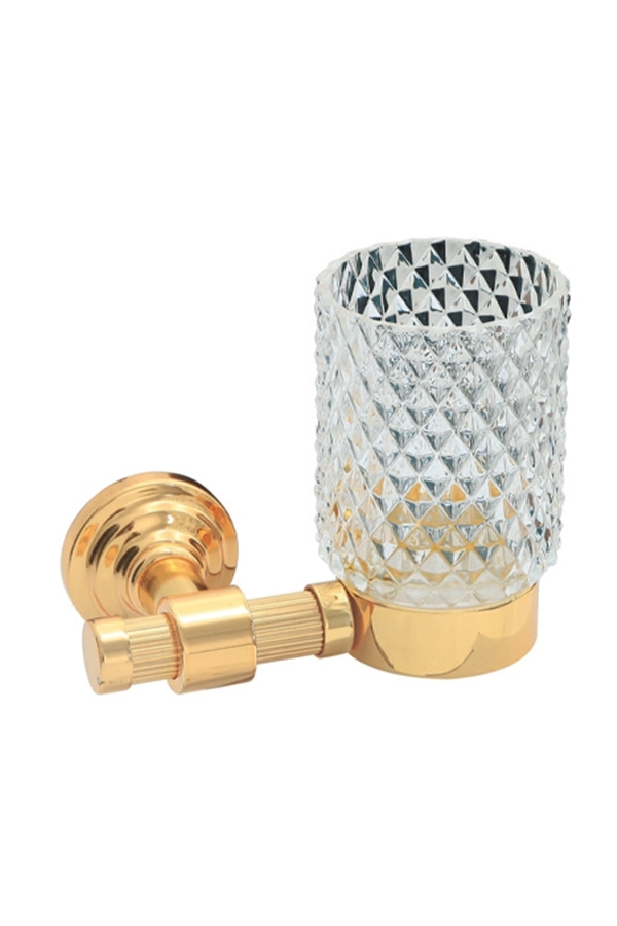 Comfort Line Gold Montajlı Pirinç-baklava Cam Diş Fırçalık 5506