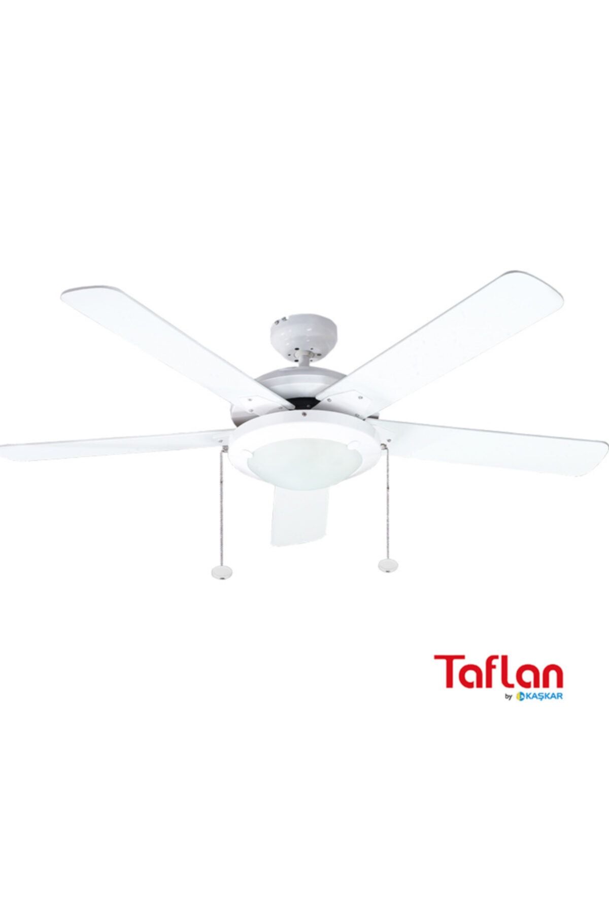 Kaşkar / Taflan D52018 5 Kanatlı Aydınlatmalı Beyaz Tavan Vantilatörü