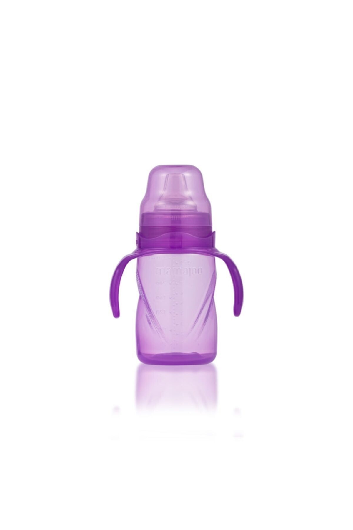 EliteWomans Mor Mamajoo Yumuşak Uçlu Damlatmaz Eğitici Bardak 270 ml