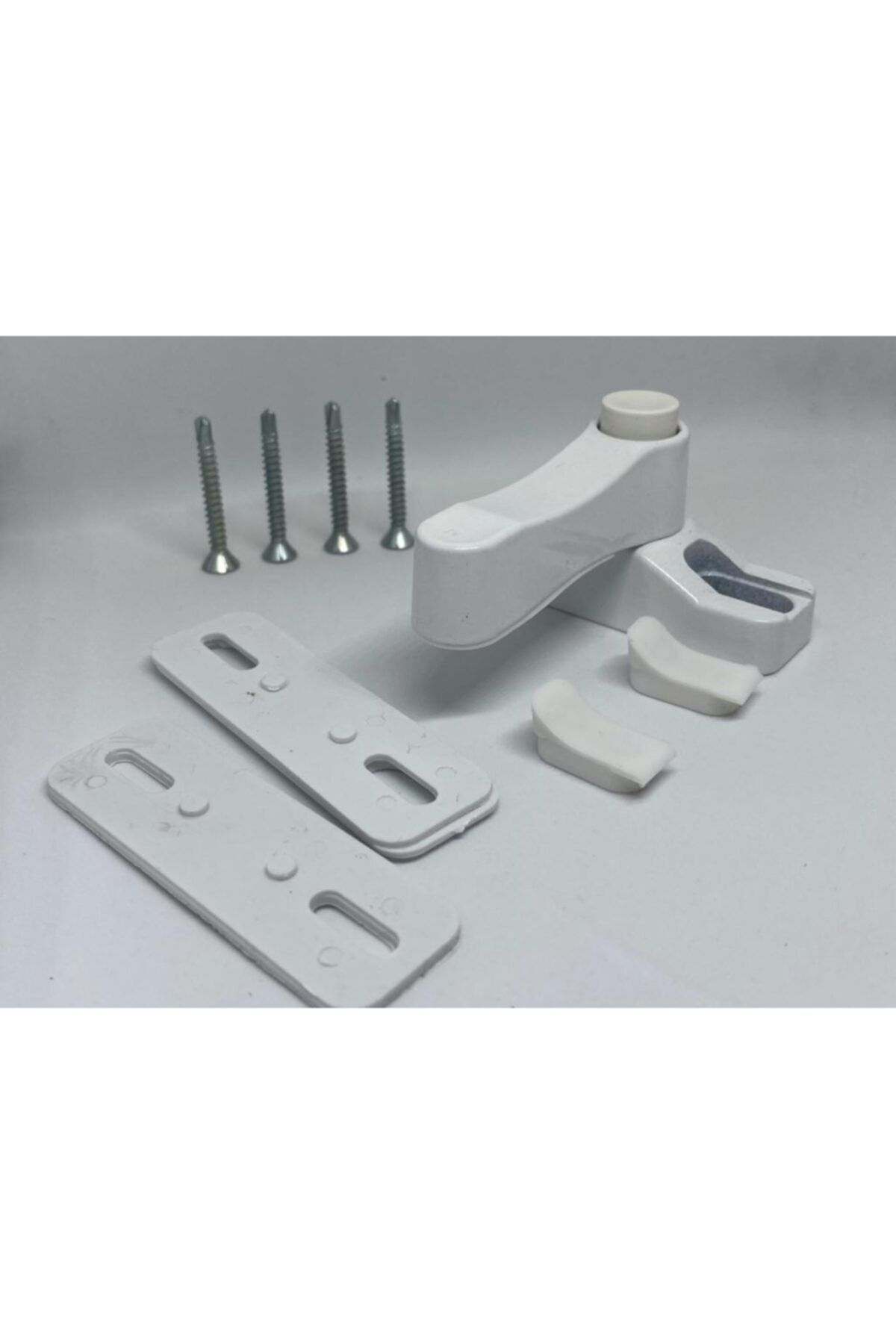 YT Düğmeli Model Pvc Kapı Pencere Çocuk Ve Hırsız Güvenlik Kilidi - Beyaz
