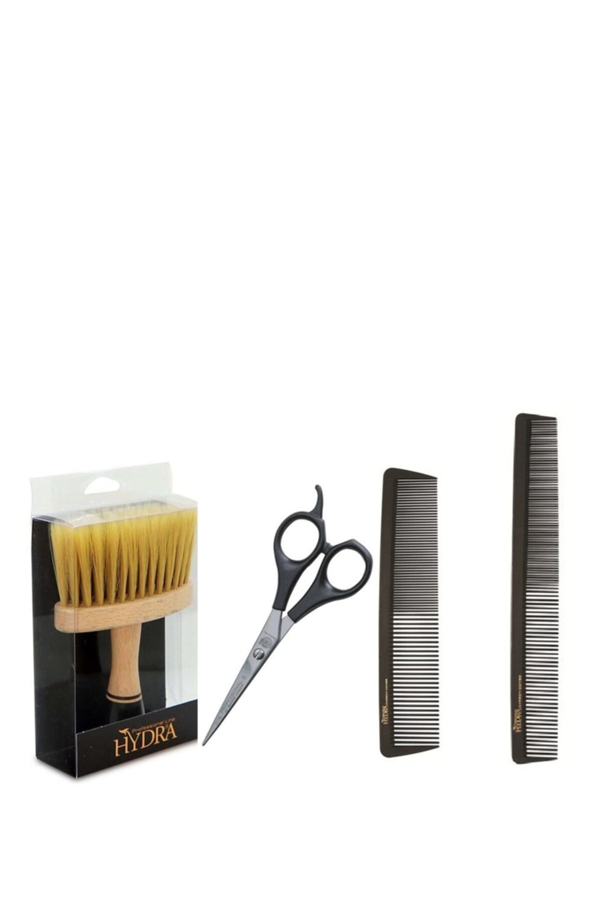 Hydra Saç Kesme Seti -ense Fırçası 2202-berber Makası 2118/6-carbon Tarak Hd-2125-carbon Tarak